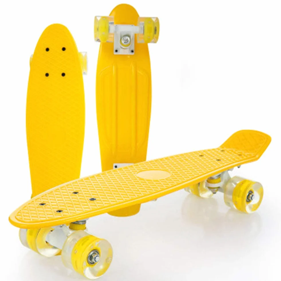 Penny Board 22 Cal Complete Skate Mini Cruiser Plastic Skateboard LED Wheels ABEC-7 dla nastolatków