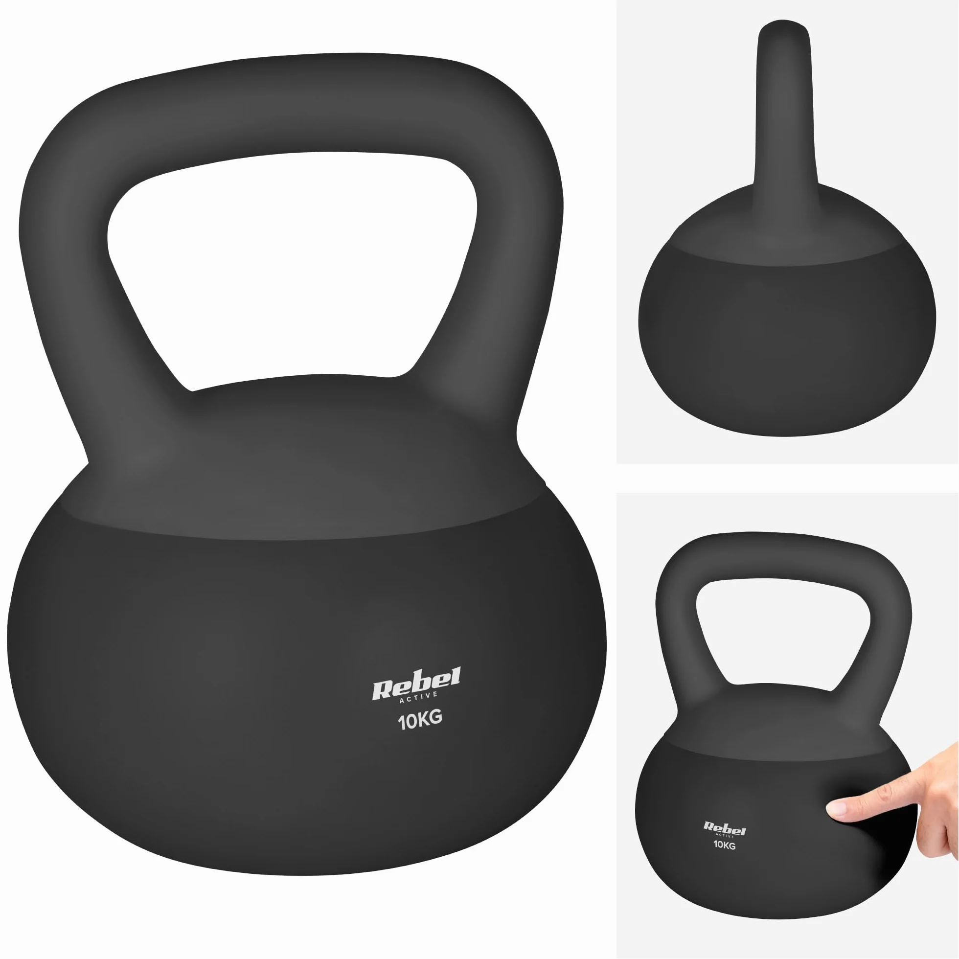 Rebel Soft Kettlebell 10kg PCV Hantel do Fitness