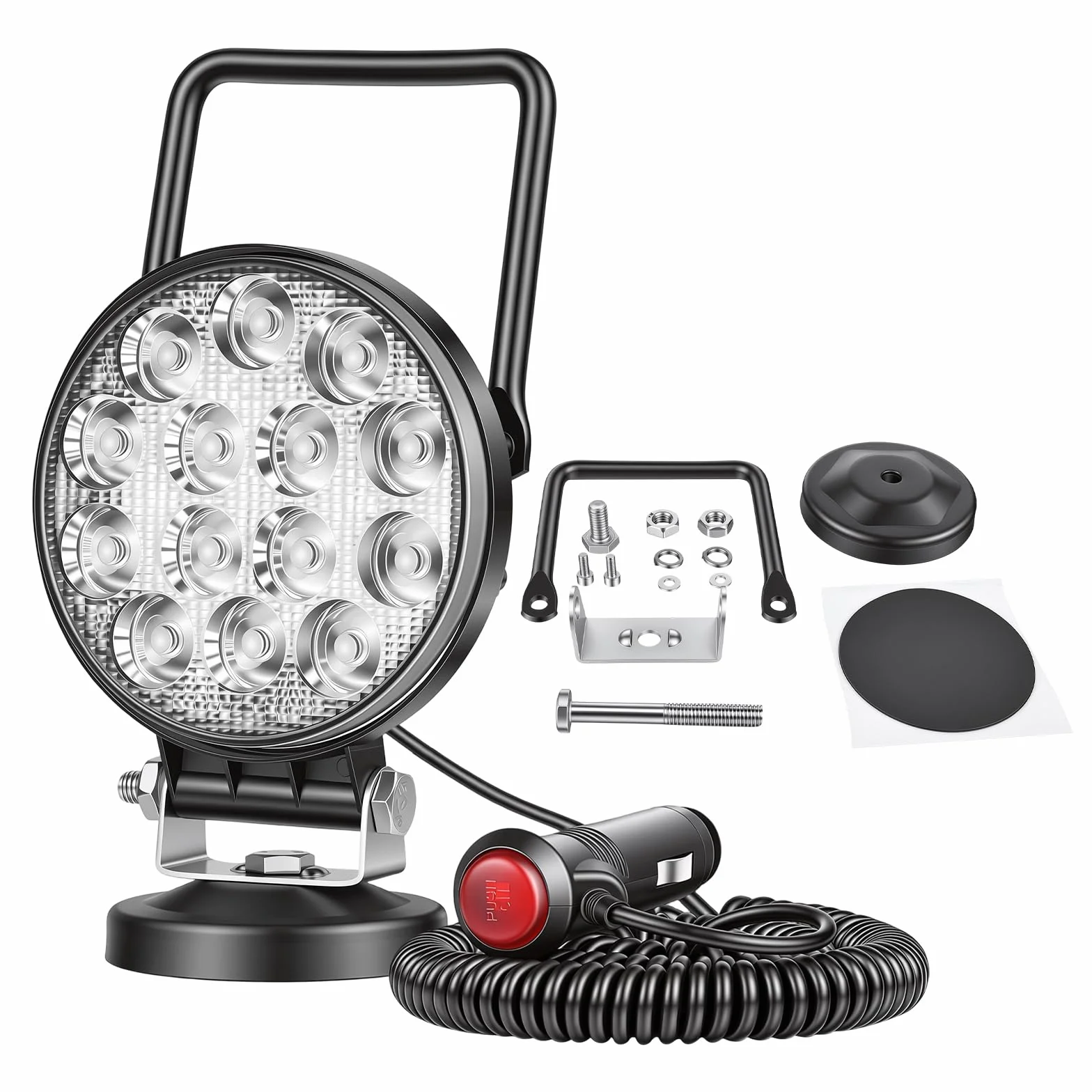 RIGIDON Reflektor roboczy LED 42W 12V 6000K magnetyczna podstawa 10cm 4"