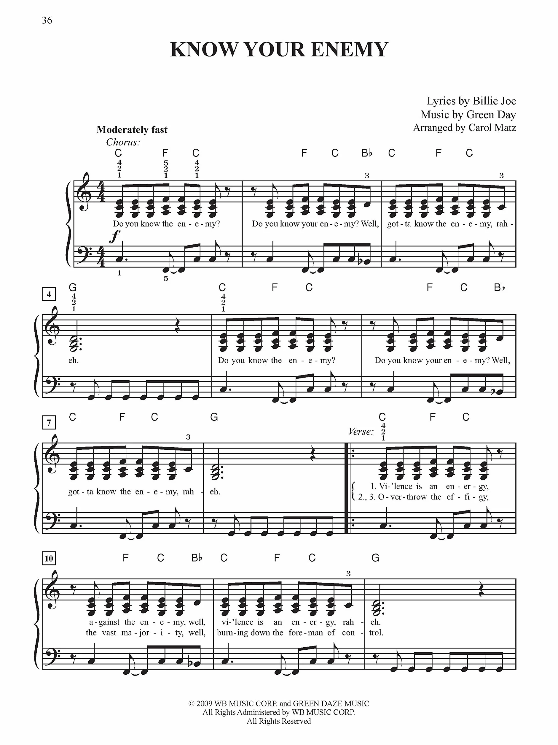 Green day anthology (matz) easy piano book: Sheet Music Anthology