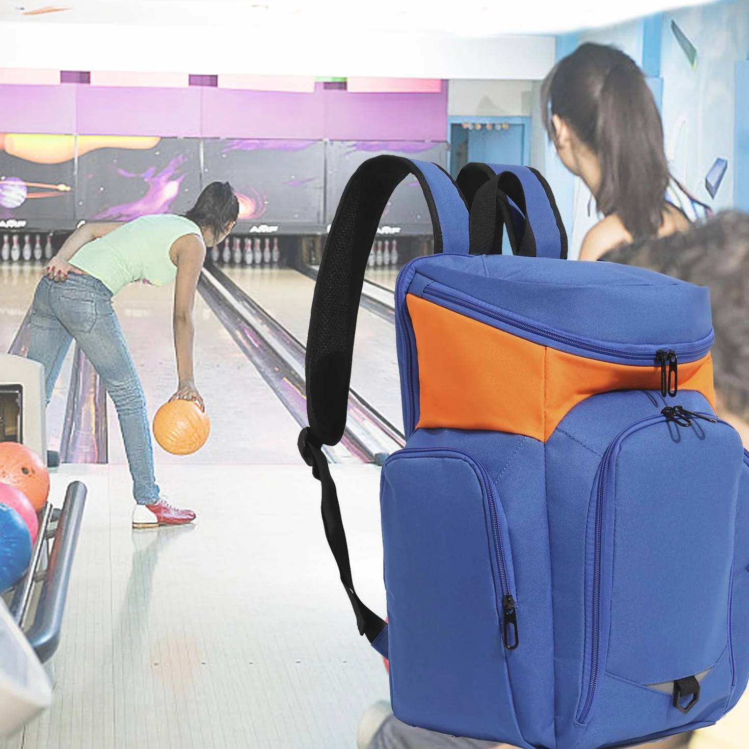 Torba na kule do kręgli plecak z uchwytem na piłkę i buty do 45 cm