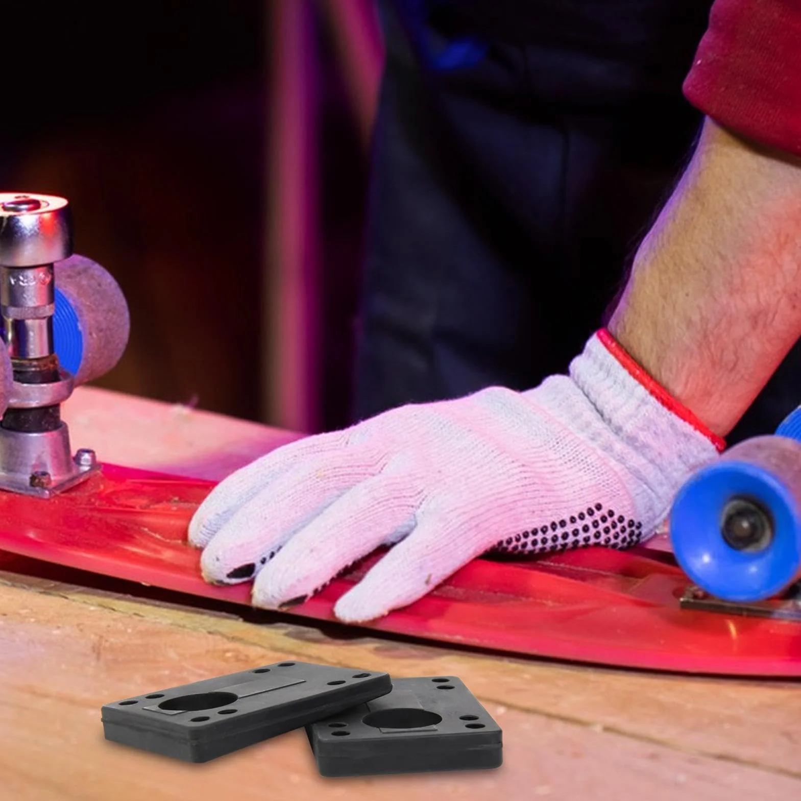 Generico Deskorolka Shock Pads, Angle Wedge Riser Pads. Rubber Deskorolka Pads. Podk?adki zapobiegawcze Wheelbite Prevention Pads. Absorbers Deskorolka Riser Pads ?kka guma 72 x 52 mm / 2,83 x 2,05
