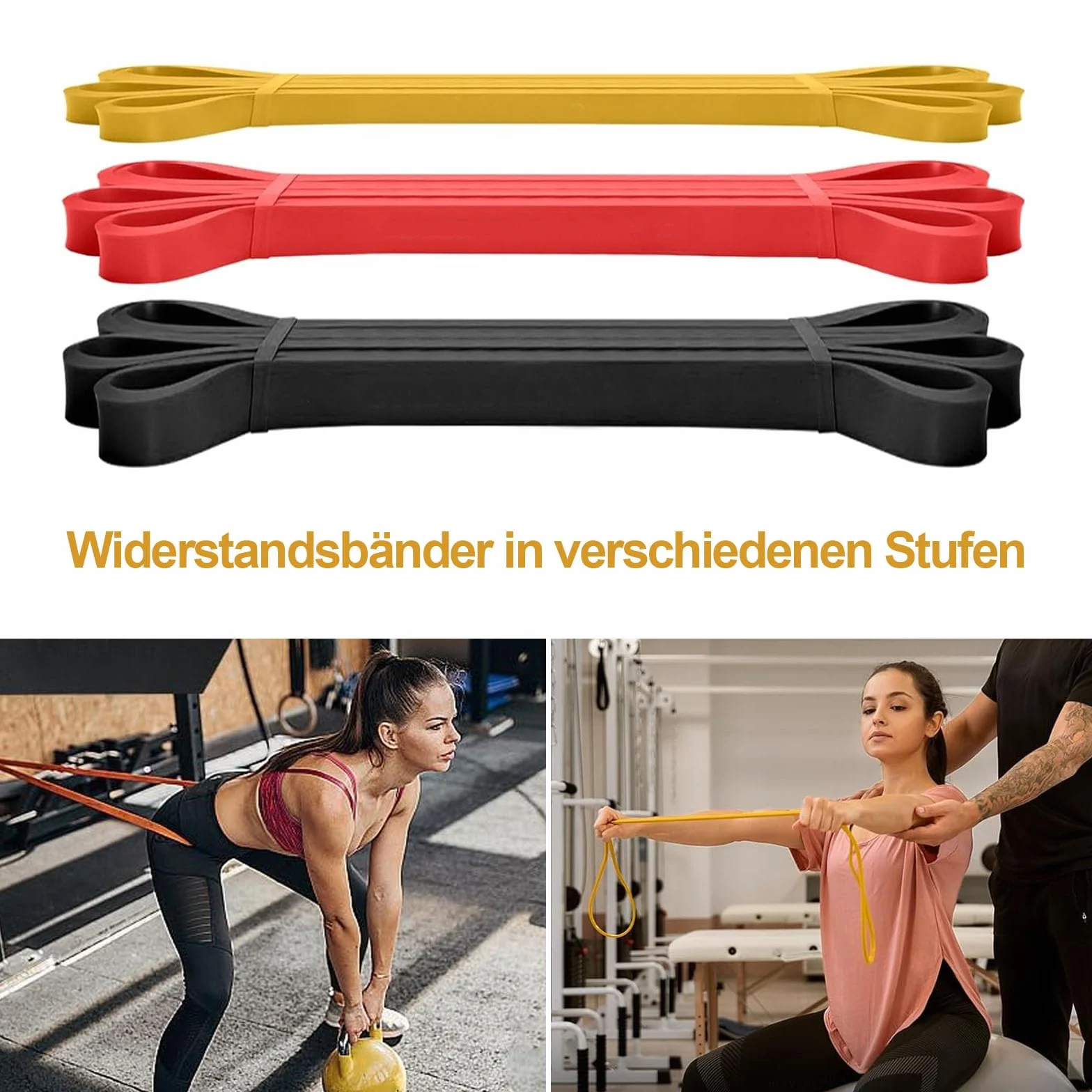 Zestaw taśm oporowych do fitnessu, jogi, pilatesu, treningu siłowego