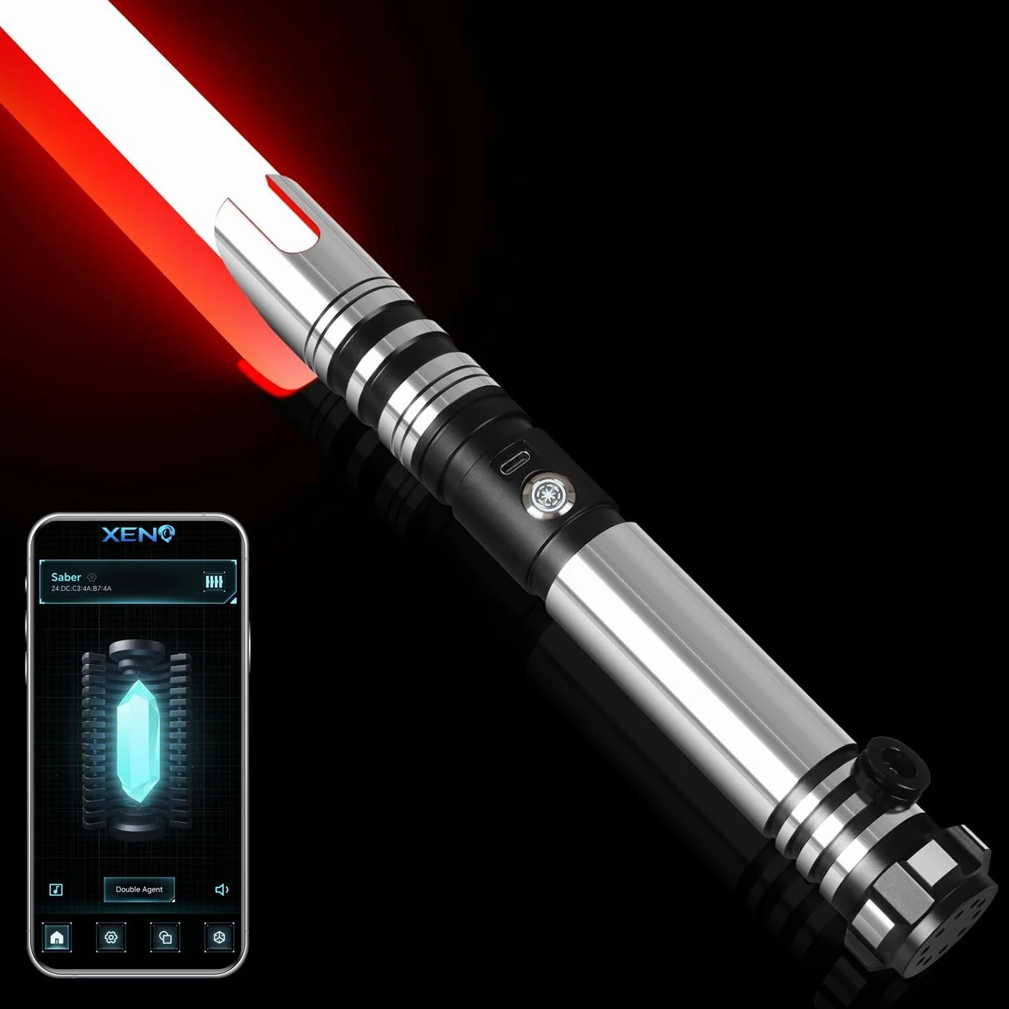 Miecz świetlny Smooth Swing 16 kolorów sterowanie ruchem metalowy uchwyt FX Lightsaber