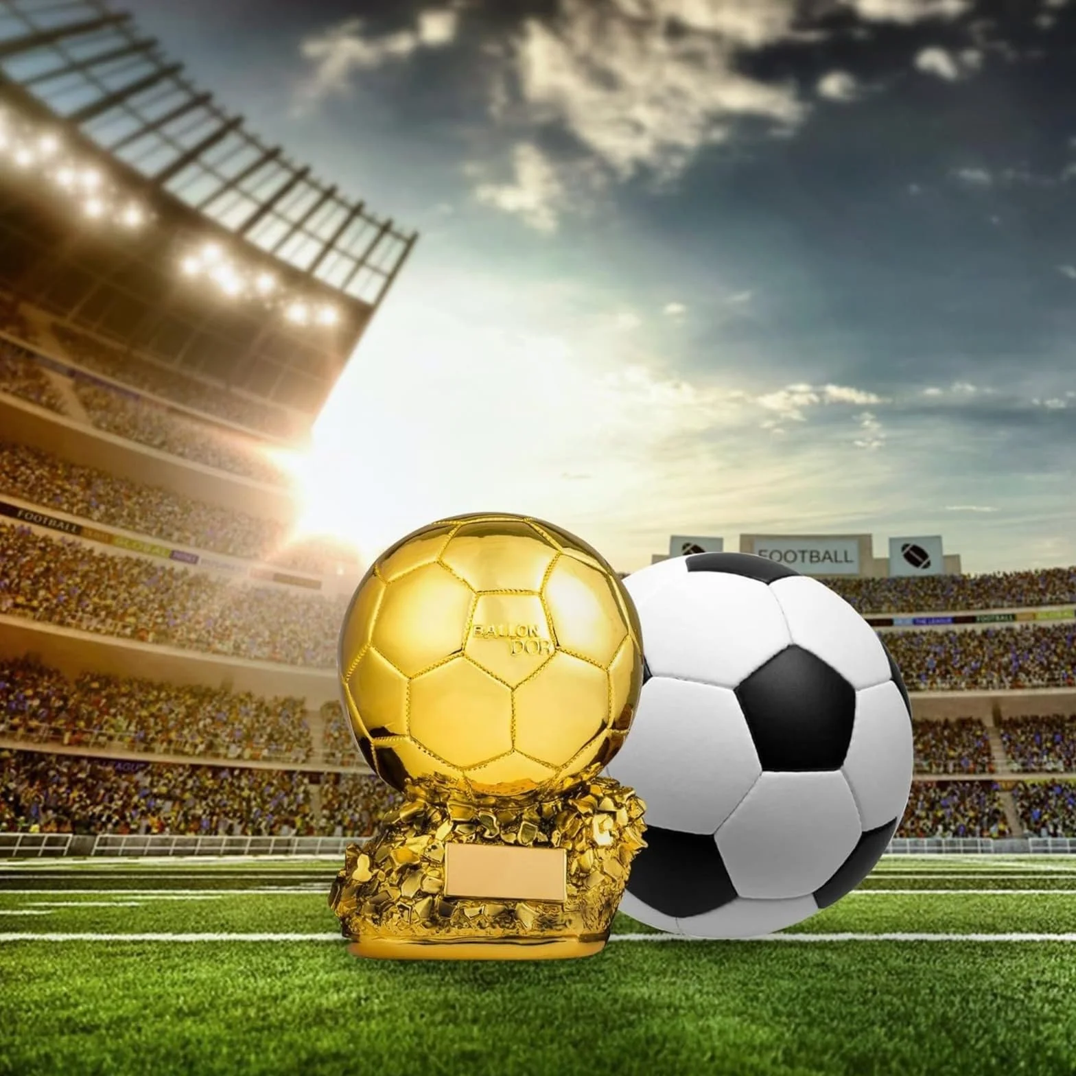 Złota piłka nożna trofeum mistrzostwa, nagroda strzelanki MVP dla najlepszego gracza świata, replika mistrzostw świata, rzemiosło żywiczne, pamiątki, | prezenty