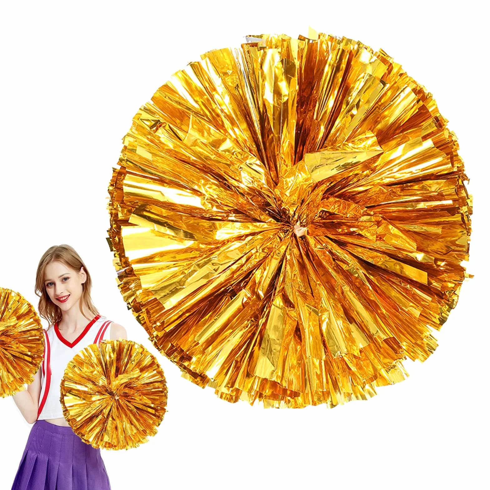 Pompony cheerleaderki, duża cheerleaderka dla dzieci, 30 cm/11,8 cala, gra taneczna, zespół ducha, przyjazne dla palców pierścionki dla dzieci i dorosłych, żywe akcesoria z pomponami