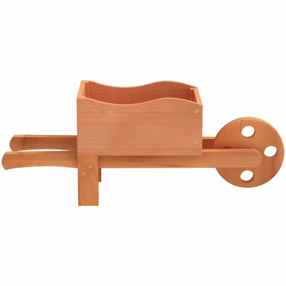 vidaXL Donice w kształcie taczek, 2 szt., 47x15x19 cm, drewno jodłowe, donica, donice na taras, donice drewniane, donica ogrodowa, donice