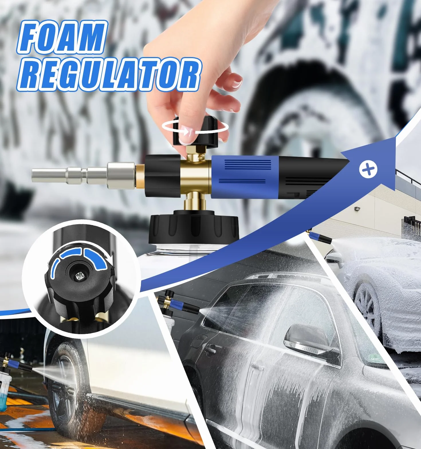 Snow Foam Lance Cannon Butelka do Nilfisk ALTO/Kranzle/Wap, M22-14 mm armata regulowana dysza rozpylacza mydła F butelka oam 1 l, pistolet piankowy do myjki ciśnieniowej