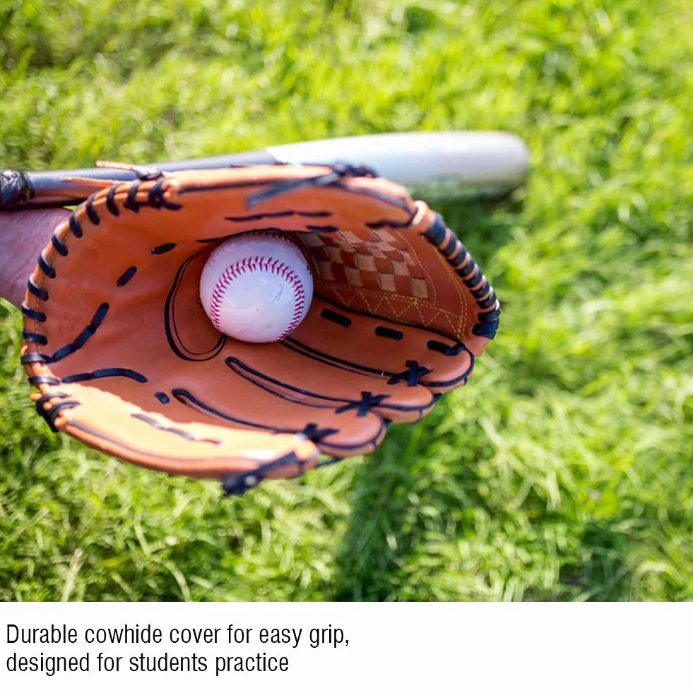 Miękka piłka baseballowa 7,2 cm piłka treningowa ze skóry krowiej dla dzieci