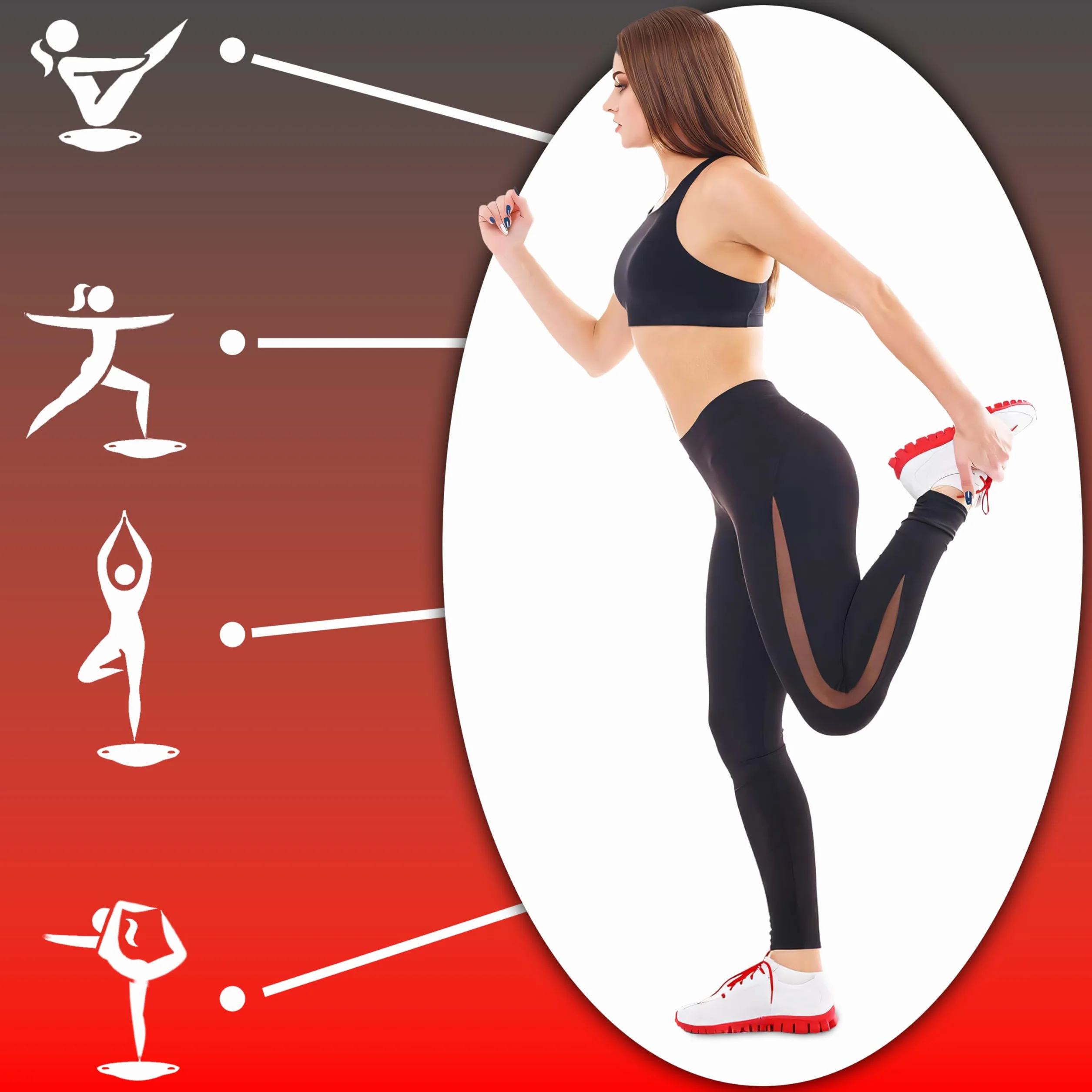 Retoo Deska balansowa z uchwytem Ø 40 cm maks. 150 kg Fitness Balance Pad trening równowagi