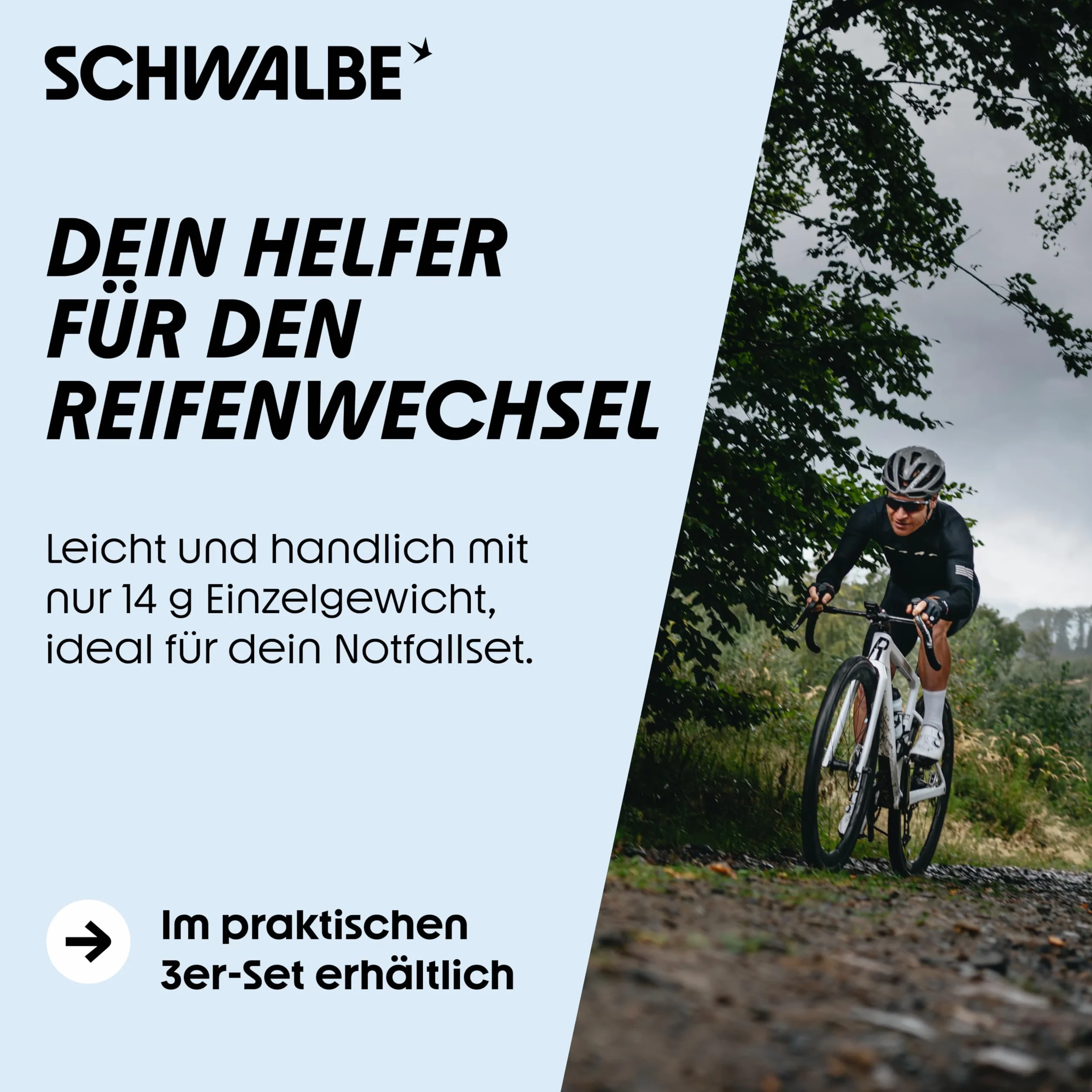 Schwalbe Bicycle Tire Lever Set of 3 with Integrated Clamping Function and SV Valve Wrench