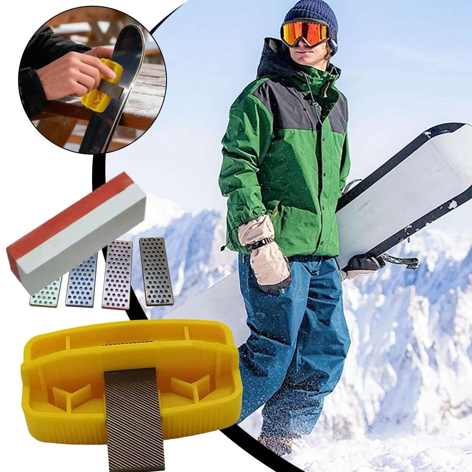 Tuner do krawędzi narciarskiej – ergonomiczny zestaw do ostrzenia w, precyzyjny zestaw do pielęgnacji nart, solidna i interaktywna konstrukcja metalowa, łatwa w obsłudze funkcja projektowania,