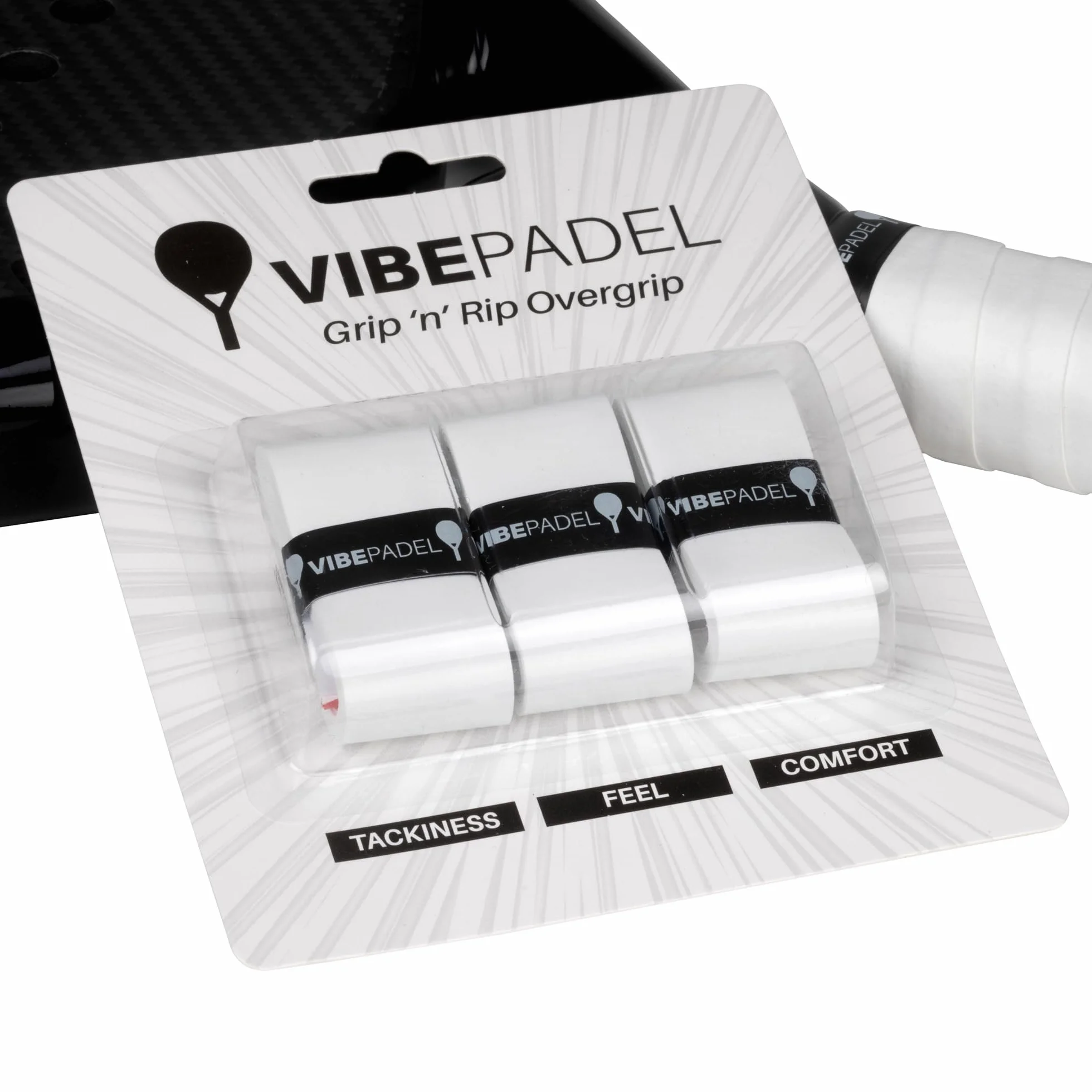 Grip 'n' Rip Padel Overgrip Antypoślizgowy Tacky Feel 3 szt. do Rakiet Padel Pickleball Squash Badmintona