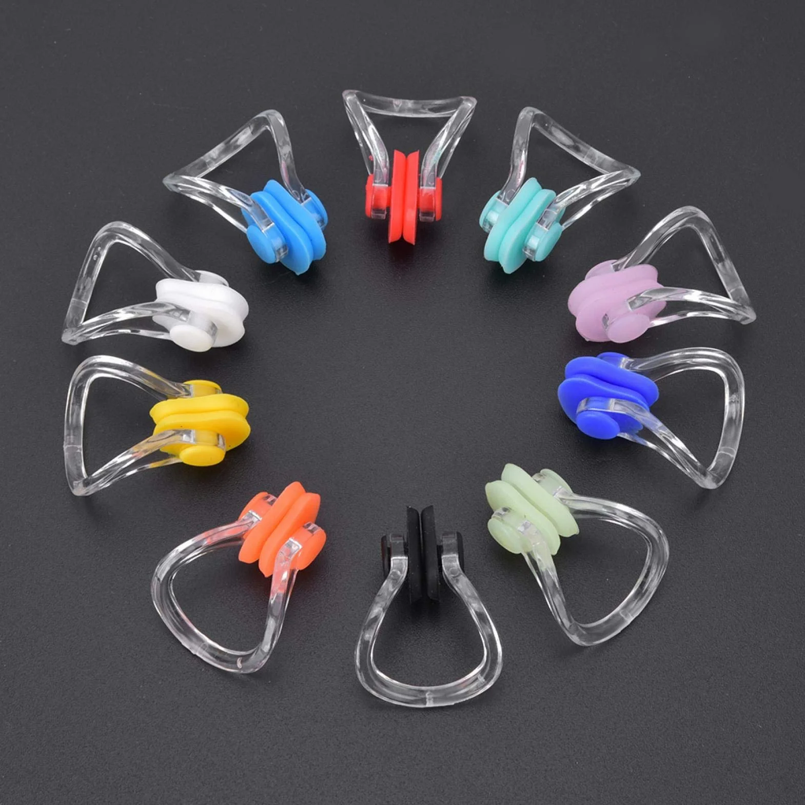 DAUERHAFT 20 szt wodoodporny klips do nosa wygodny tapon nariz natacion do pływania swimming nose plug Pince-nez
