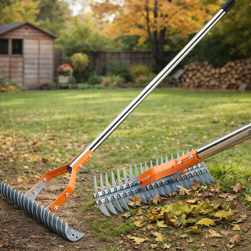 RESSER Aerator Wertykulator Ręczny do Trawy Trawnika z Kolcami Wahadłowy Trzonek