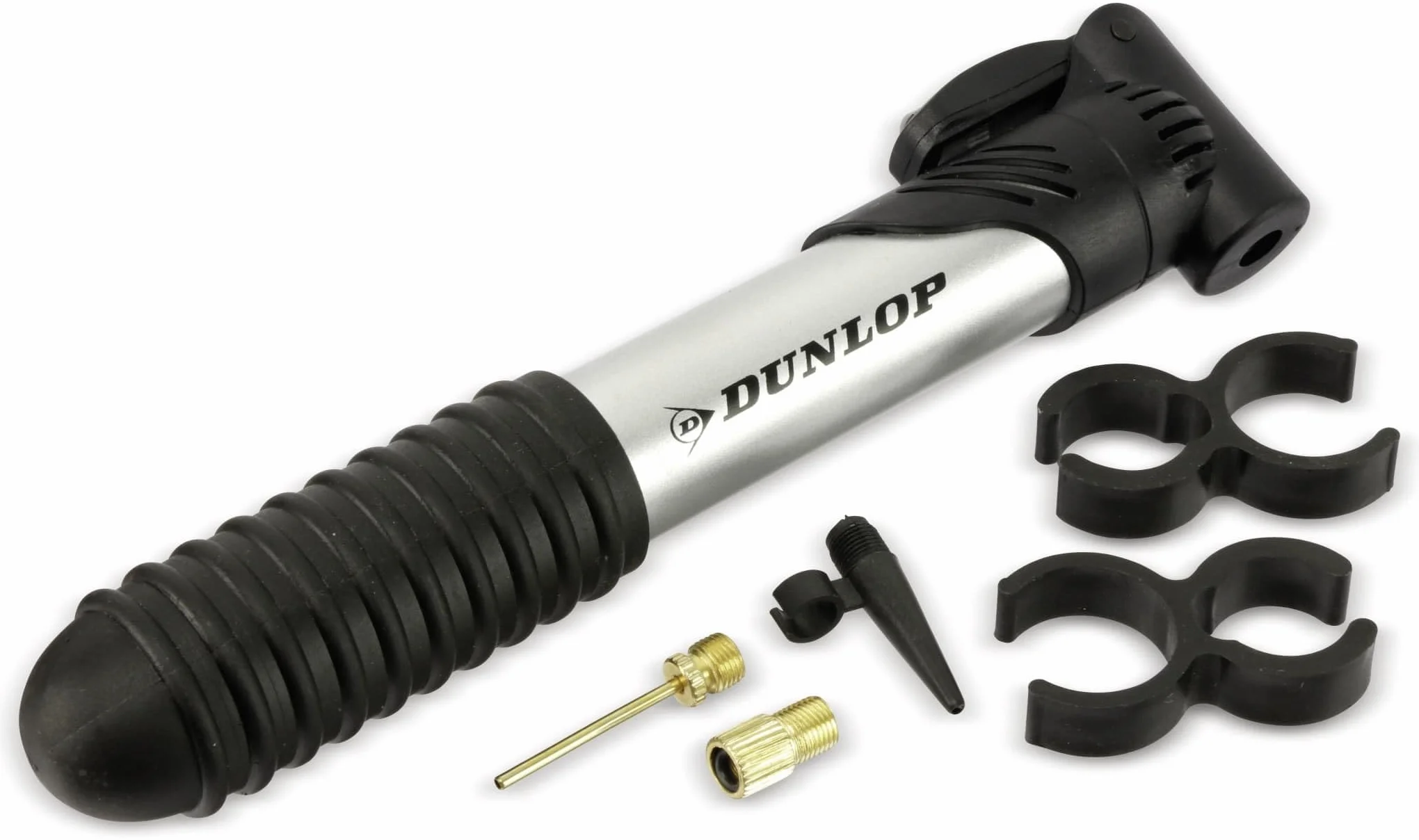 Dunlop Pompka Rowerowa Aluminiowa 120PSI 8 Bar Mini Podręczna Czarna Szara
