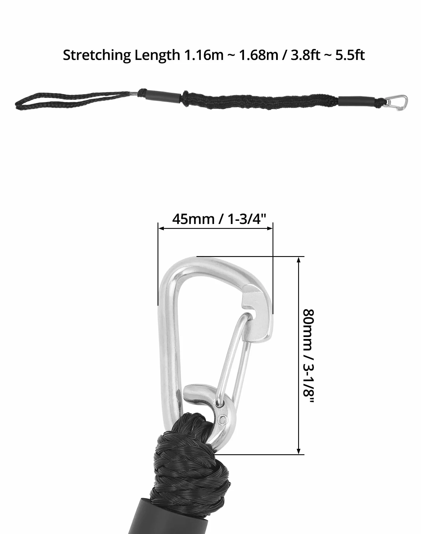 Liny łodziowe Ø16mm cumownicza ze stali nierdzewnej 304 122-168 cm 1000 kg
