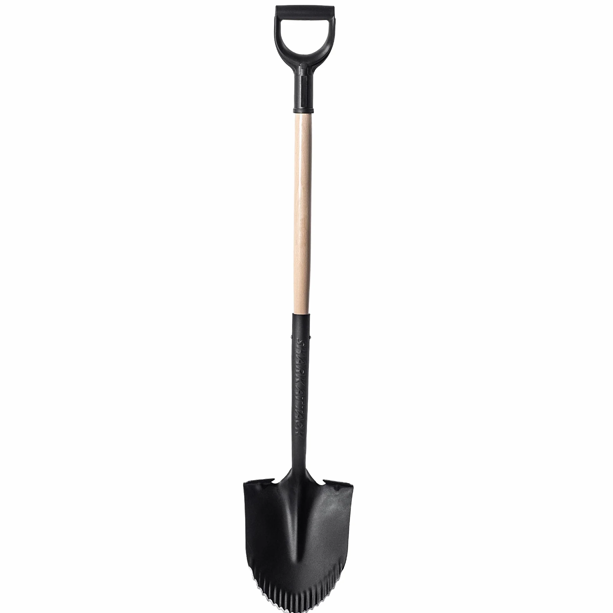 KADAX Szpadel drenażowy, spiczasty, z uchwytem D i trzonkiem, lekki, z zębami 130 x 23,5 cm do wykopów i rowków drenażowych w twardej, mokrej ziemi