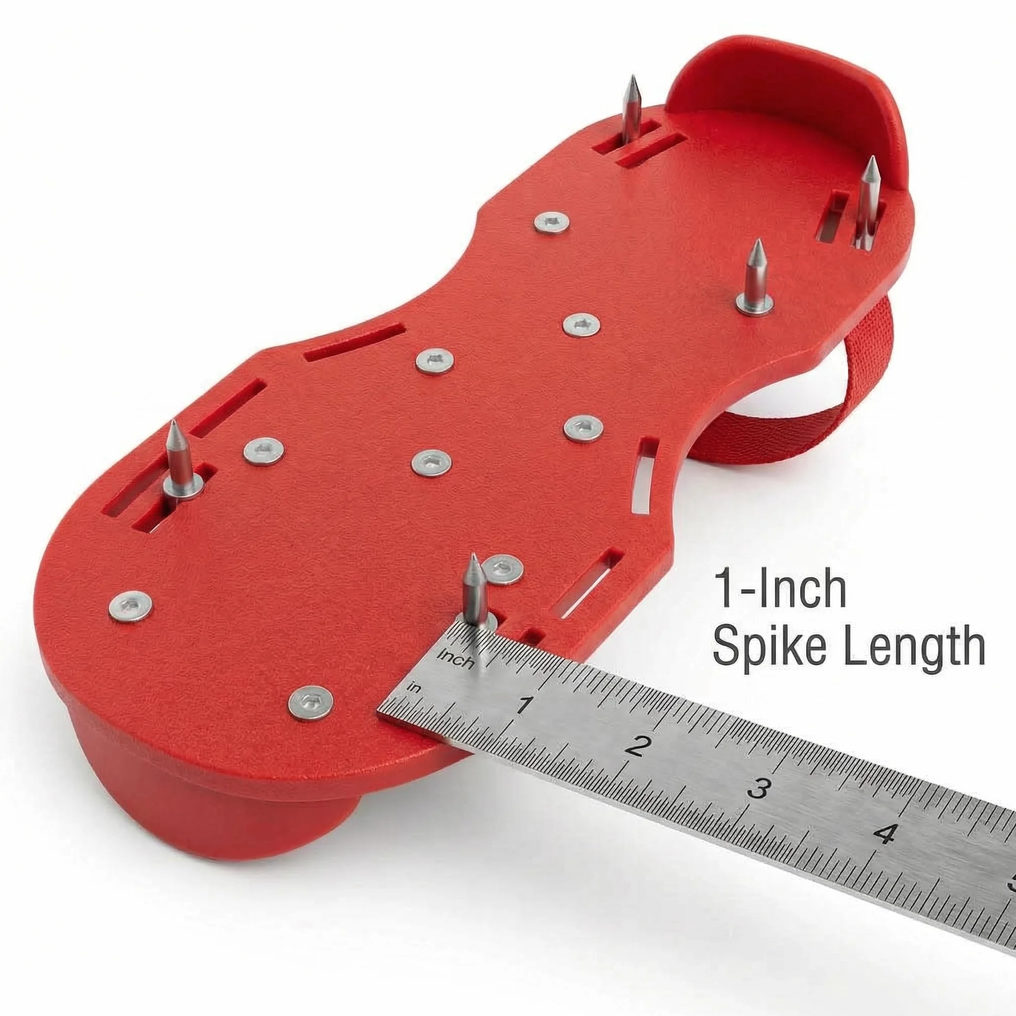 QWORK Buty Gunite z kolcami z krótkimi kolcami 2,5 cm, idealne do podłóg epoksydowych, nakładek, instalacji osłon, kolor zielony (para)