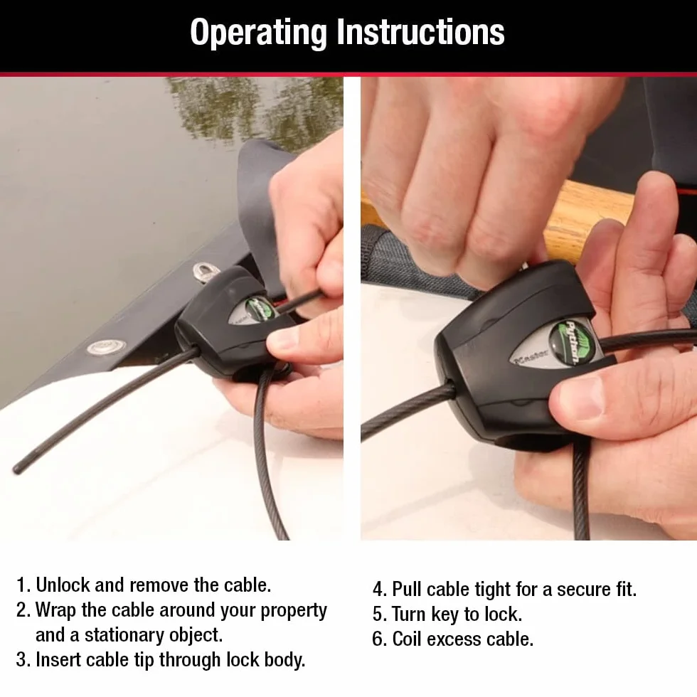 Master Lock 8417D Python Regulowany zamek kabla 6-Stopa