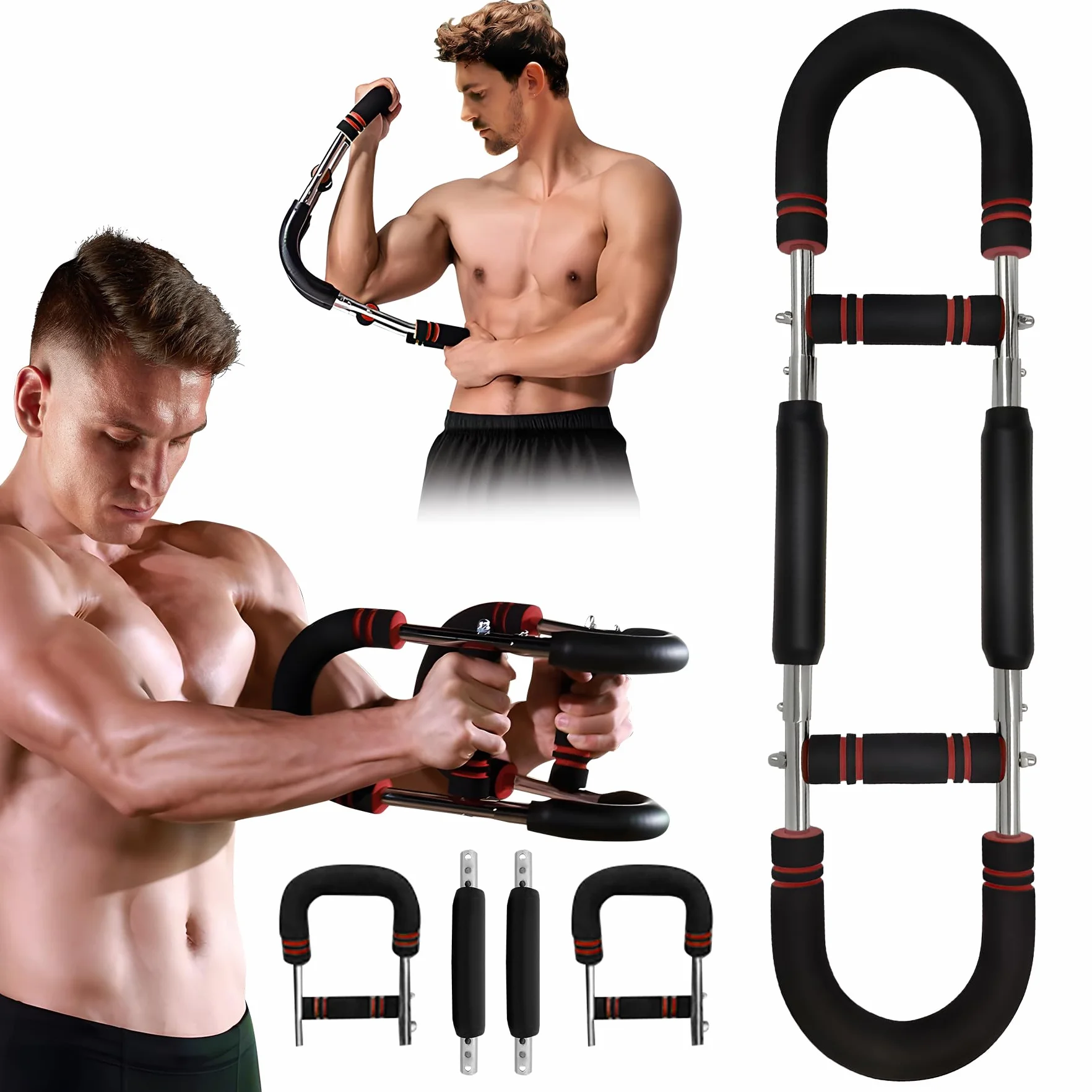 Twister Armtrainer 3-stopniowy regulowany trener ramion i klatki piersiowej z oporem 30/40/50 kg przenośny