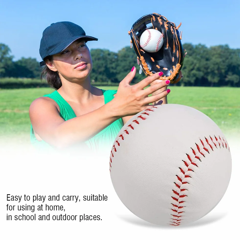 Softball Treningowy, 2 szt. Miękkie Wypełnienie z PVC Trening Ręcznego Szycia Softball do ćwiczeń Odbijania w Celu Doskonalenia Umiejętności