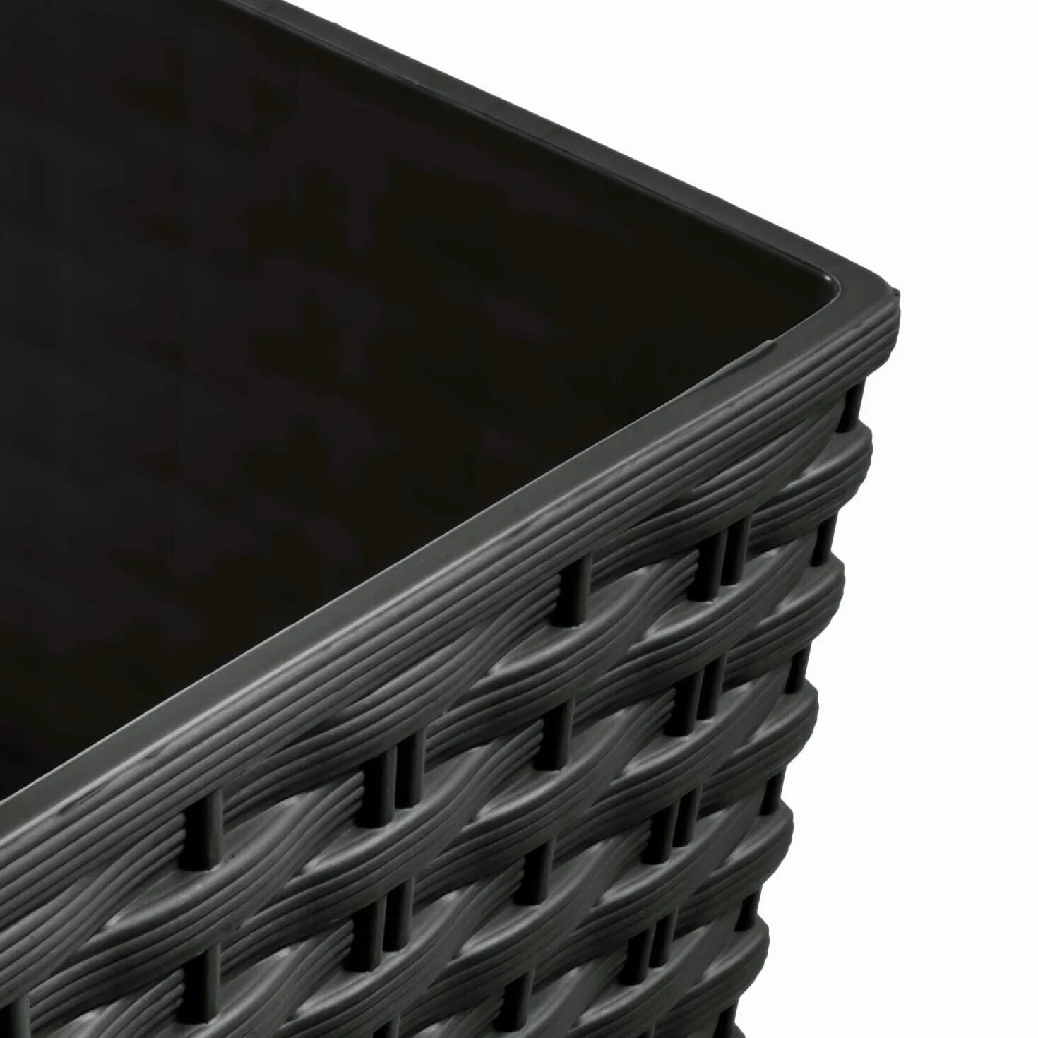 Prosper Plast Rato Donica Na Kwiaty, Antracytowy, 20x20x20.2 cm