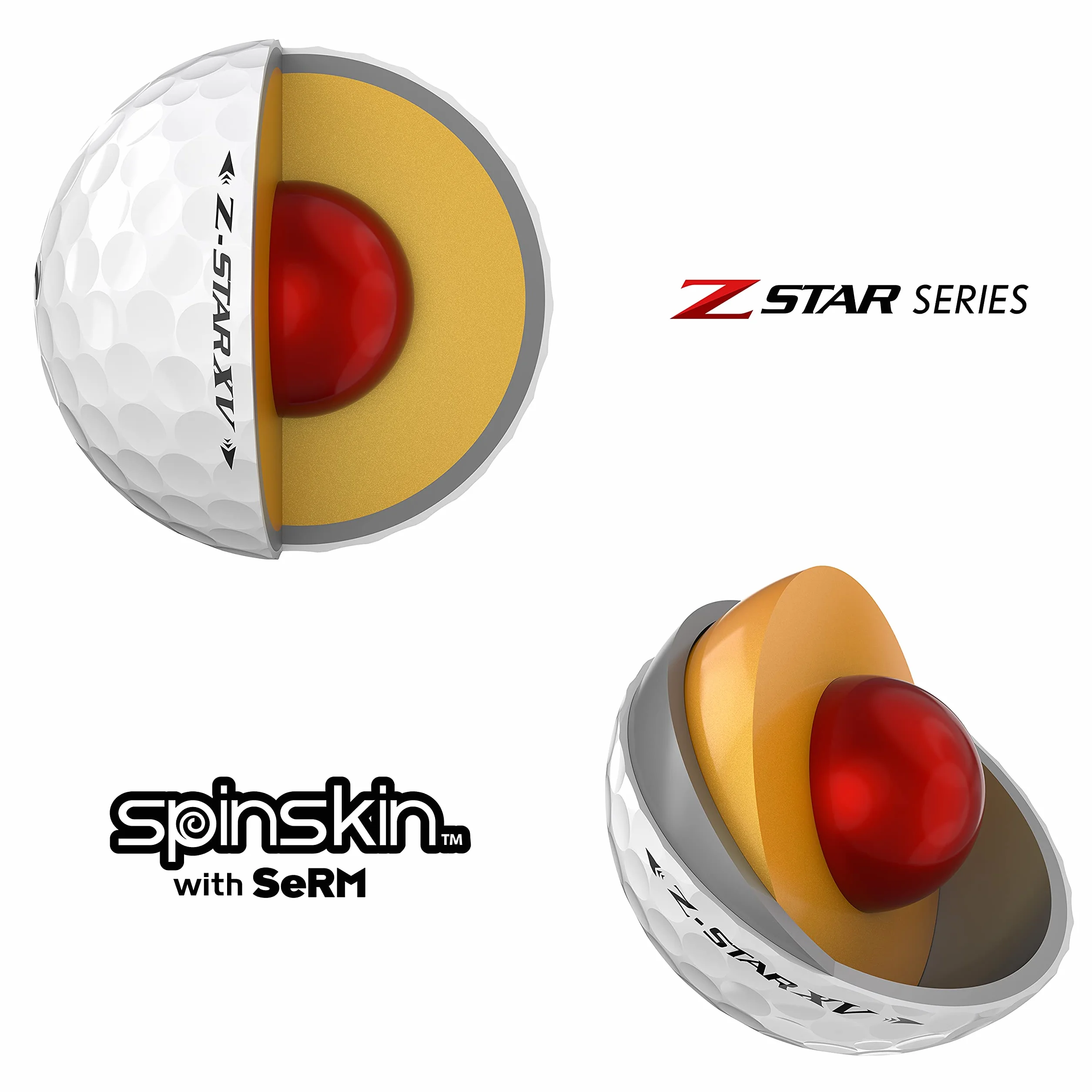 Srixon New Z Star XV 7 – kilkanaście piłek golfowych premium, poziom tras, wydajność, uretan, 4 sztuki, akcesoria golfowe premium i prezenty golfowe