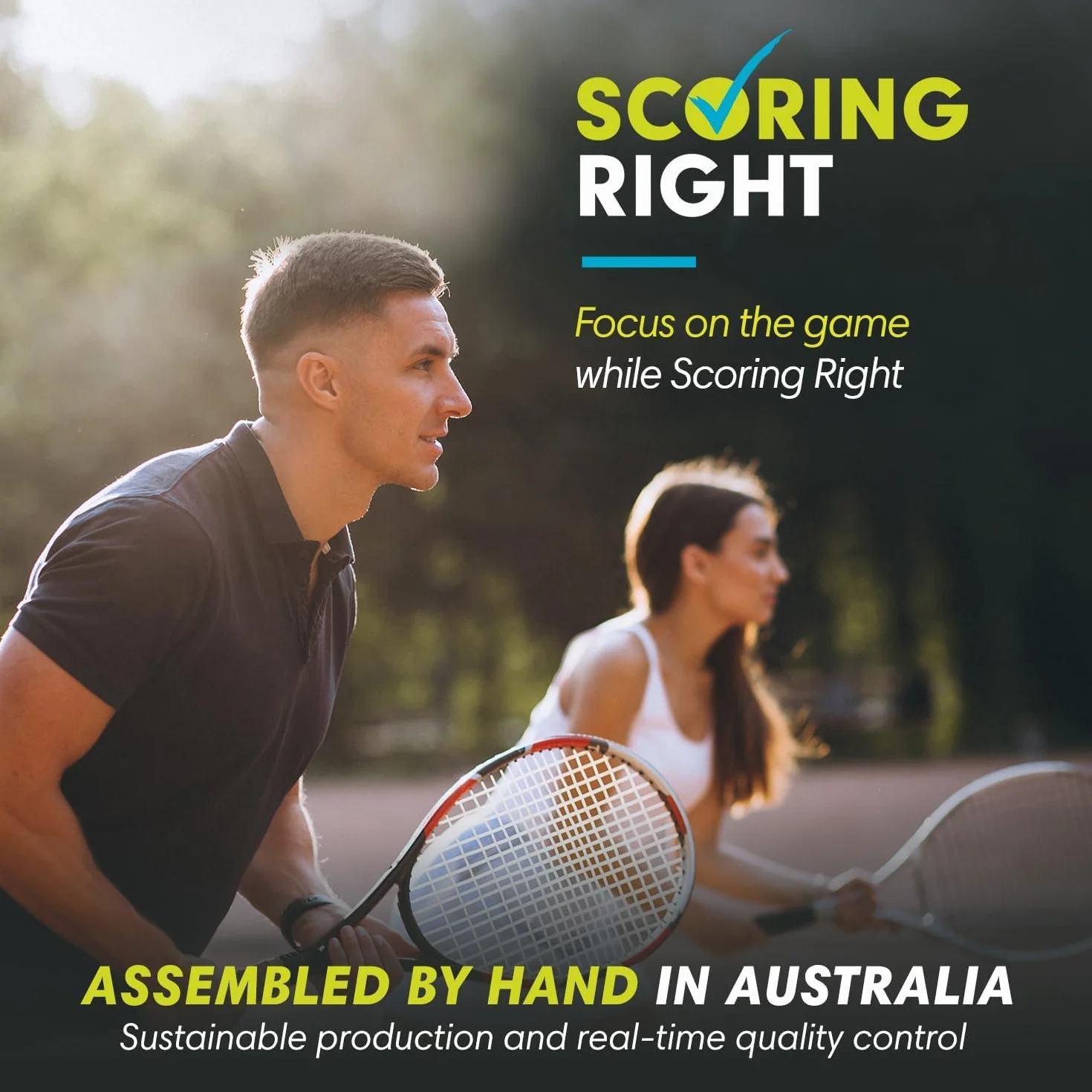 Scoring Right Przenośna rakieta tenisowa i strzelec punktów, lekka mini bramkarka zgodna z ITF, 1,9 g
