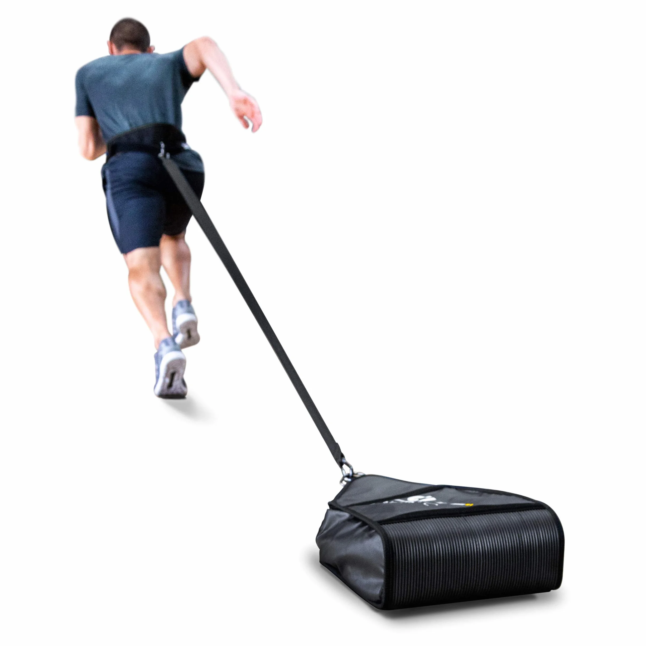 SKLZ Speed Sac, trenażer sanek o zmiennej wadze, sprzęt do treningu siłowego, regulowana smycz i pas biodrowy, czarny, 4,54-13,6 kg