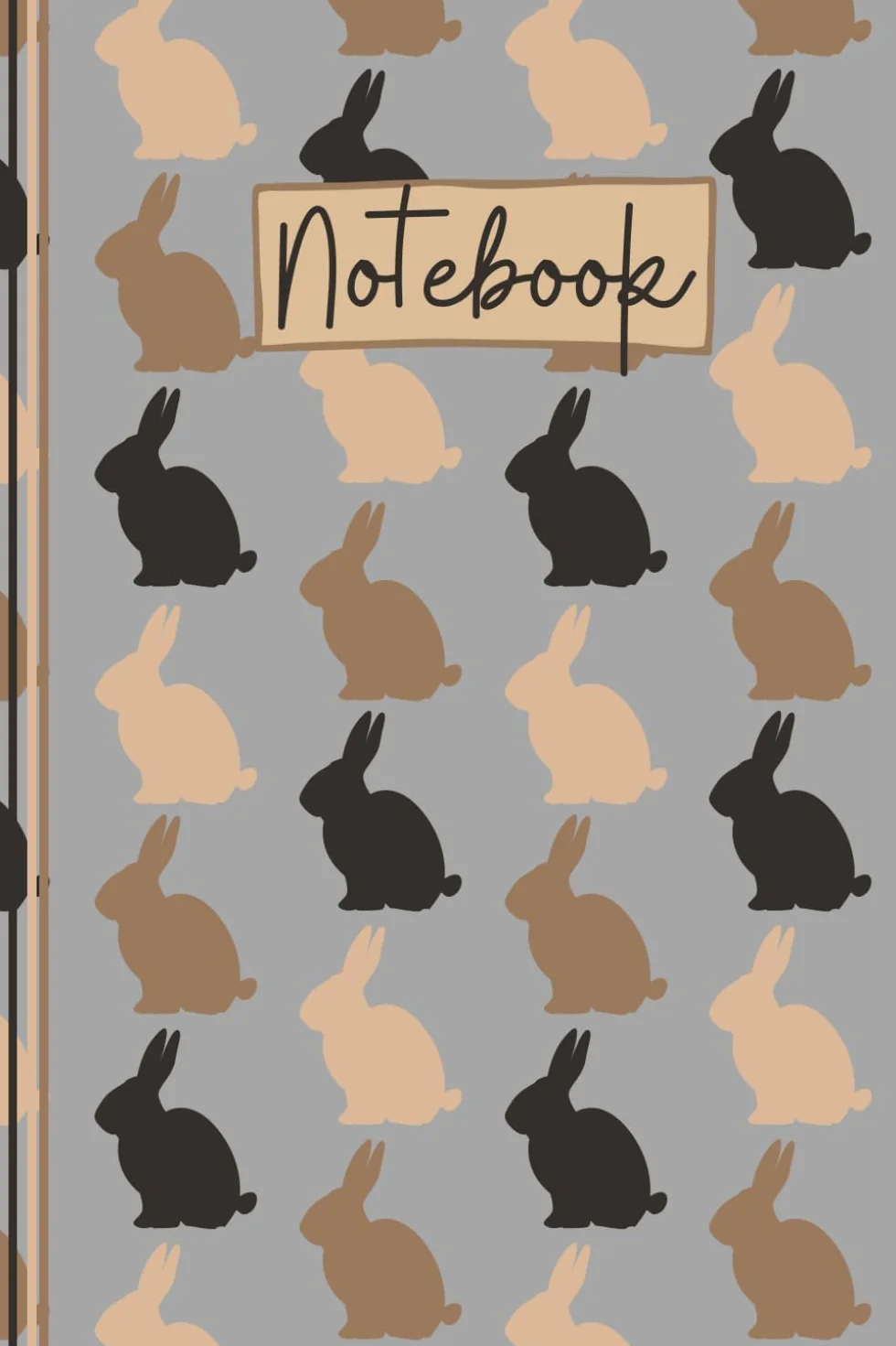 Rabbit Notebook: Cute Rabbit Lined Journal, The Perfect Novelty Bunny Rabbit Gift for Anyone who Loves Rabbits & Bunnies- Grey