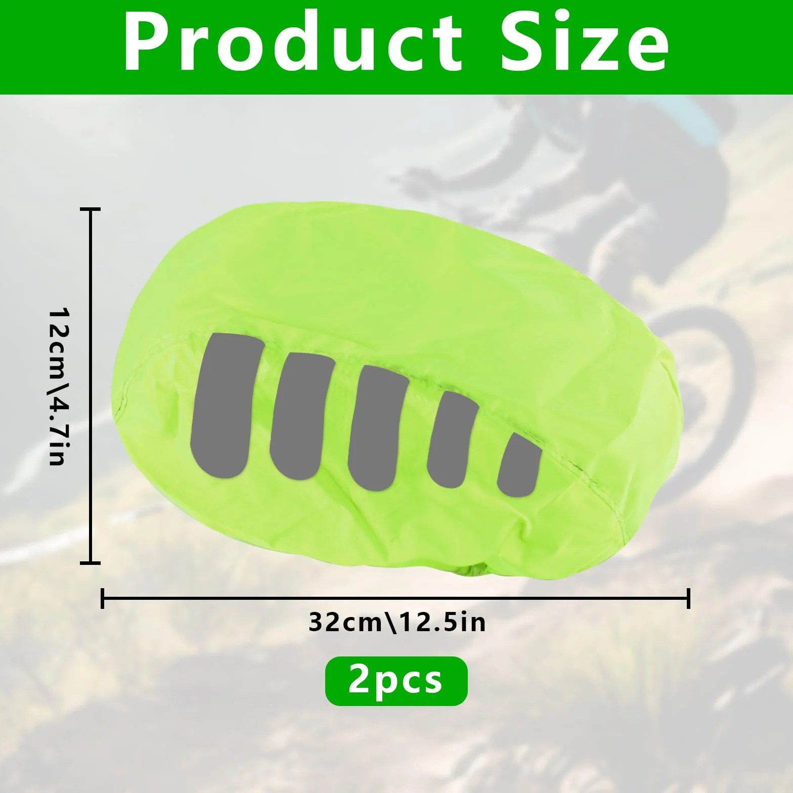 Kask rowerowy wodoodporny odblaskowy 2 sztuki