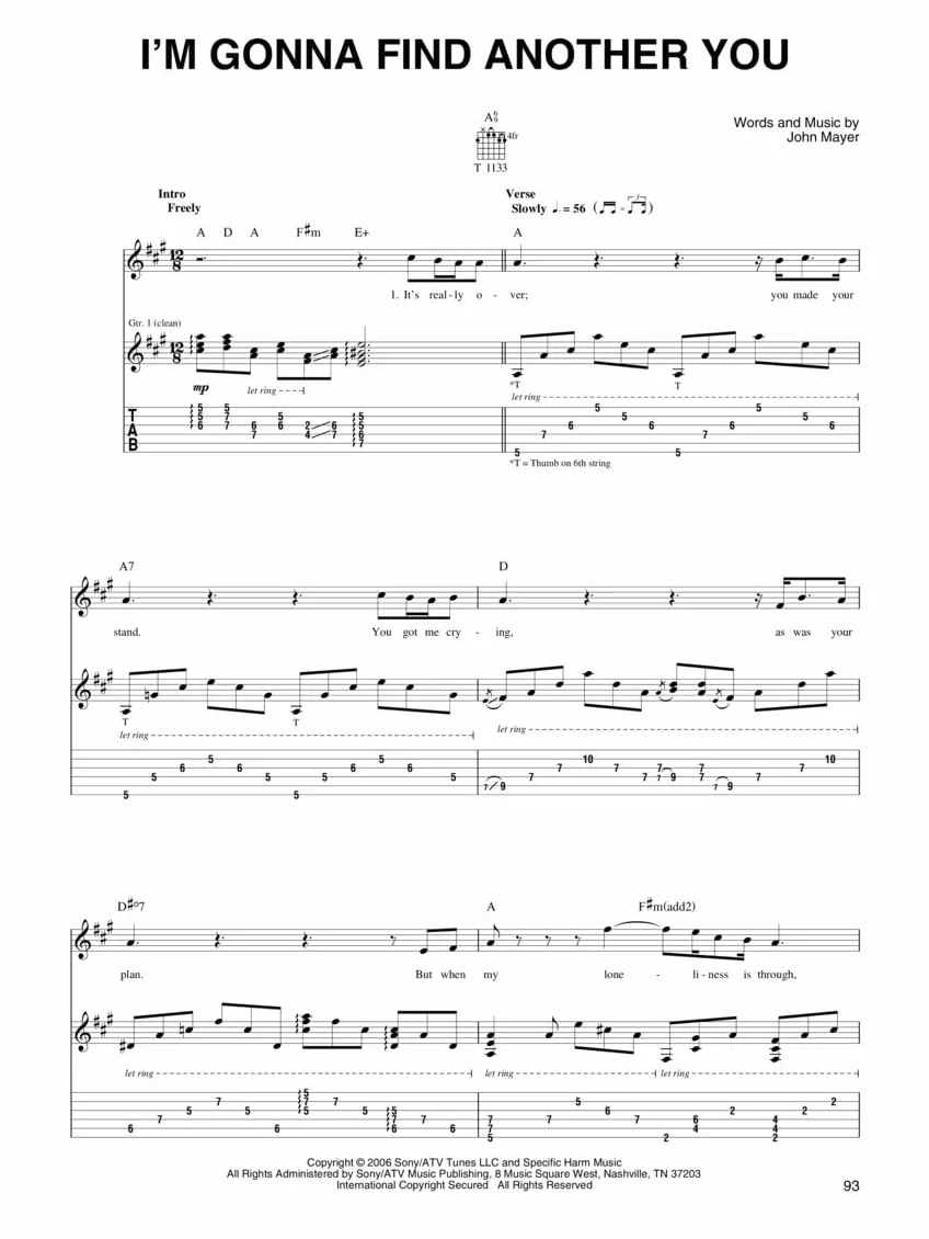 John mayer : continuum - play it like it is - guitar tab: Music by John Mayer