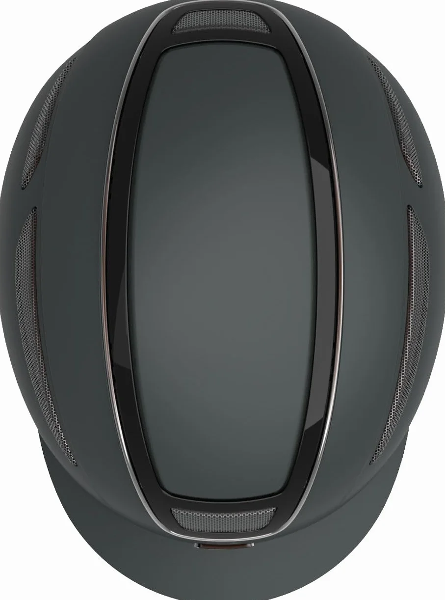 Cavalliero kask jeździecki Elite, kask jeździecki dla kobiet, Optymalna wentylacja, paski z ekoskóry, Wyjmowana tapicerka, twardy zewnętrzny kołpak z ABS, kolor czarny, L/59-61cm