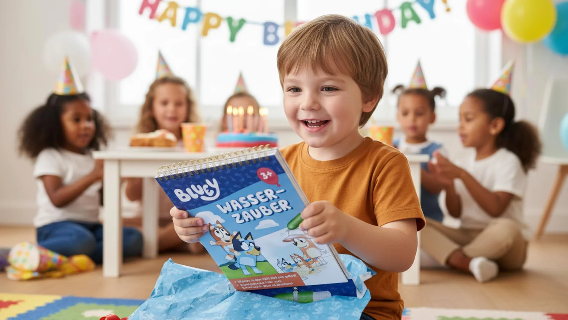Bluey Malbuch Wasserzauber: Wassermalbuch ab 3 Jahren: Mal- & Rätselbuch mit Wassertankstift I Geschenk für Mädchen und Jungen