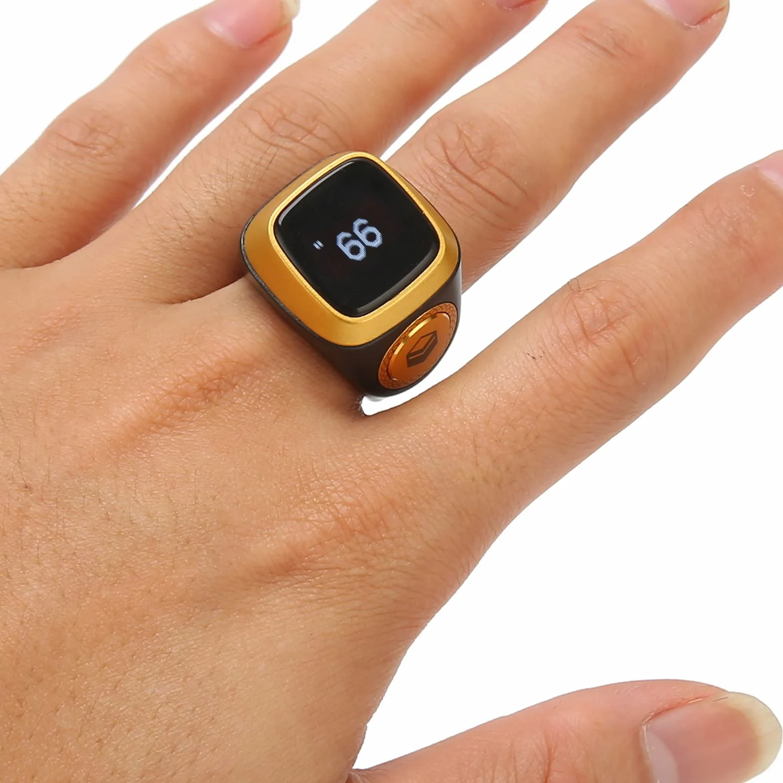 Licznik Palcowy, Cyfrowy Palec Smart Clicker Ring Resetowalny Licznik okrążeń Ręczny Licznik kliknięć z Mini Ekranem LCD do Robienia na Drutach, Szydełkowania, Coachingu,
