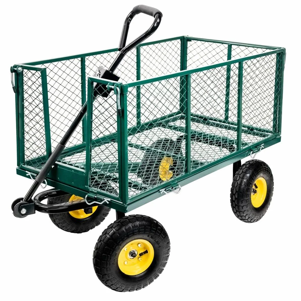 Mega-M Wózek ogrodowy transportowy DUŻY składany OGRODOWY PRZYCZEPKA XXL 3W1 96x51x72 cm, 500 kg udźwigu