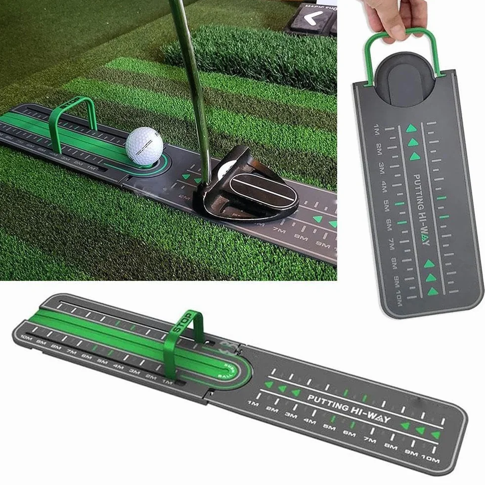 Trenażer puttowania golfowego, precyzyjne wiertło do oddania golfa na odległość, poprawa dokładności Trening puttowania w pomieszczeniach na świeżym powietrzu Pomoc treningowa miotacza golfowego