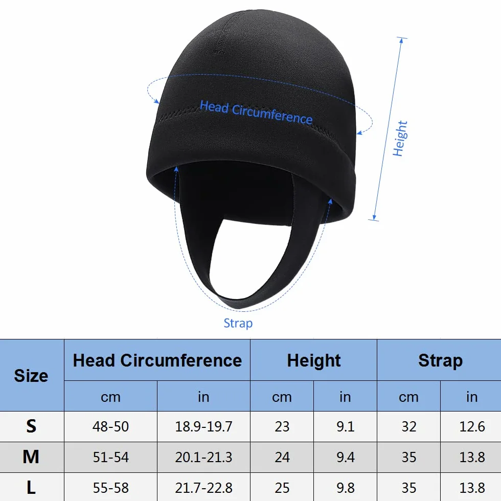 2 mm neoprenowy czepek do snorkelingu, ochrona, ciepła maska do nurkowania, kombinezon neoprenowy, czapka beanie do snorkelingu, pływania, surfowania, pływania kajakiem