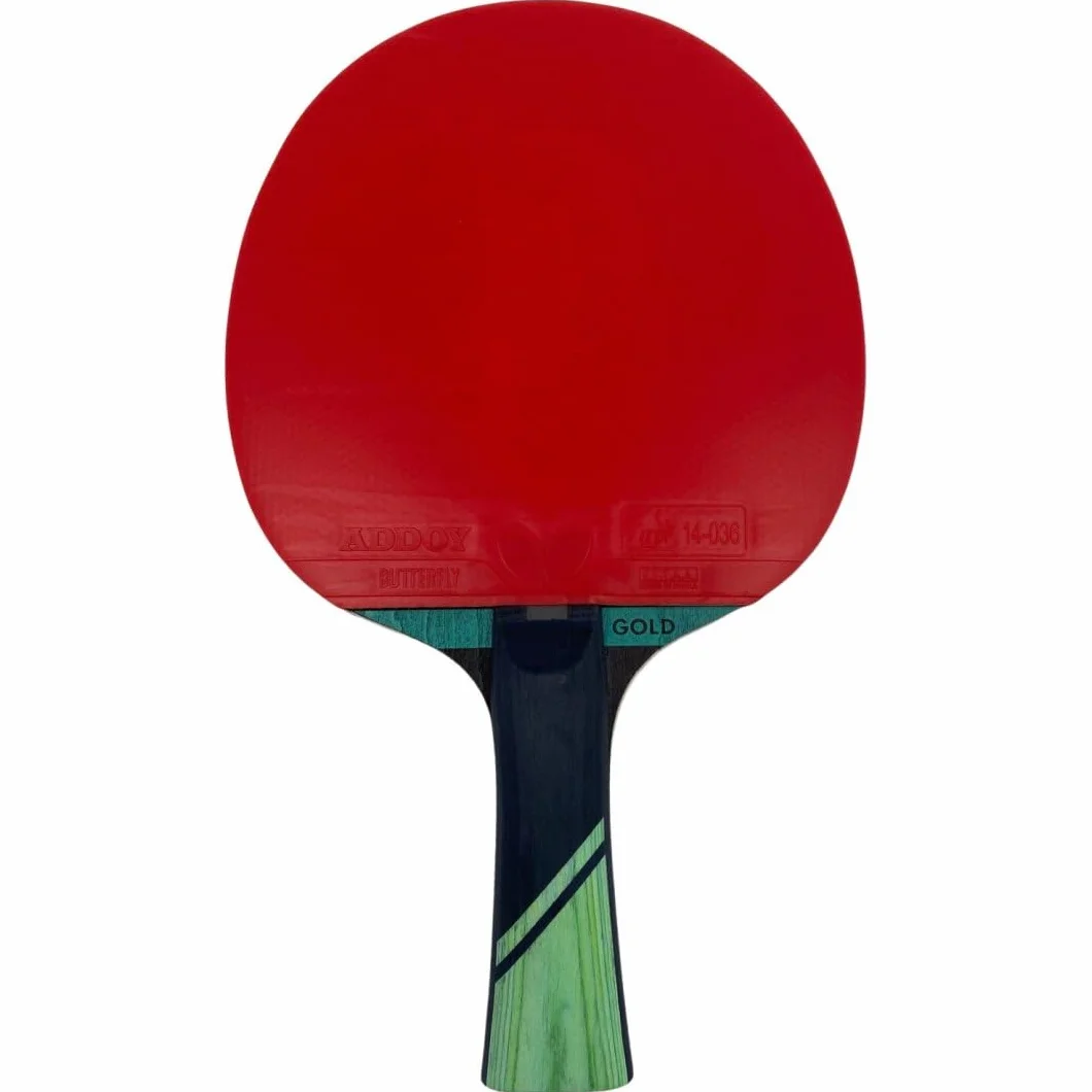 Butterfly® Dimitrij Ovtcharov Gold rakieta do tenisa stołowego, nowa technologia EVA, certyfikowana przez ITTF wykładzina Addoy z gąbką 1,5 mm, dla doświadczonych graczy
