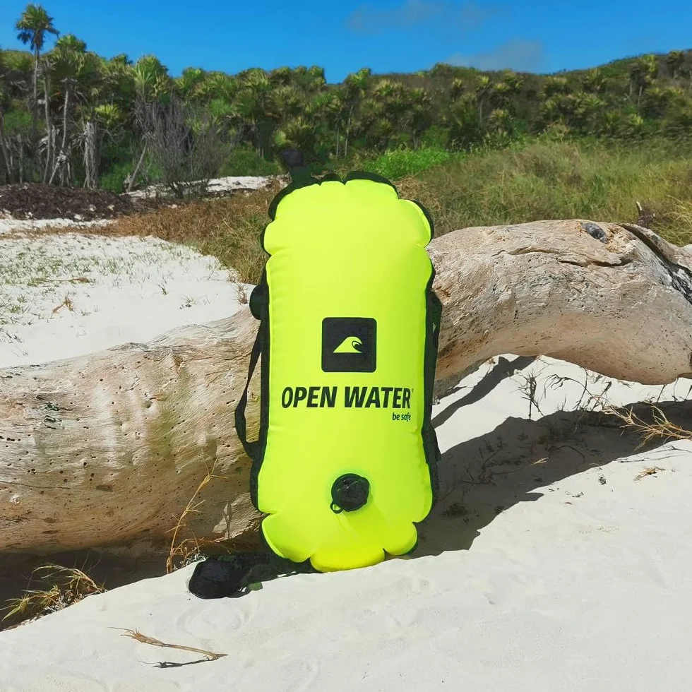 OPENWATER dmuchana bojka asekuracyjna żółto zielona neon