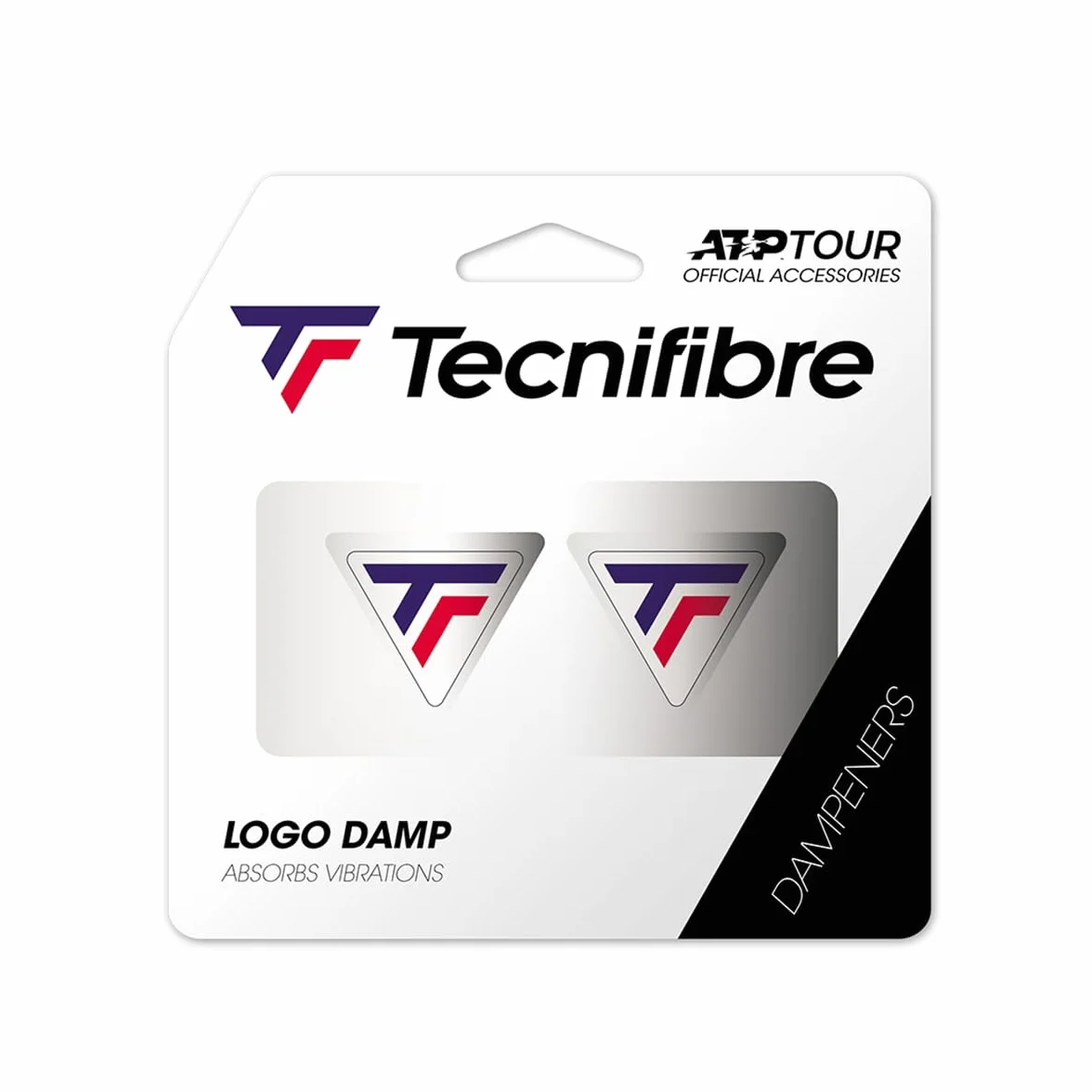 Tecnifibre Logo Damp alarm wibracyjny do tenisa, dla dorosłych, unisex, trójkolorowy, 2 sztuki