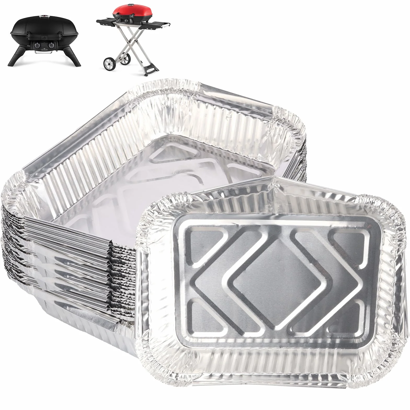 62006 Wkładki do miski ociekowej Napoleon TravelQ 285 Sreies Gas Grill TQ285X, TQ PRO285, TQ285-BL-1, TQ PRO285X, PRO285-BK, TQ285X-RD-1-A, TQ240-BL, TQ240, aluminiowe patelnie grillowe do akcesoriów