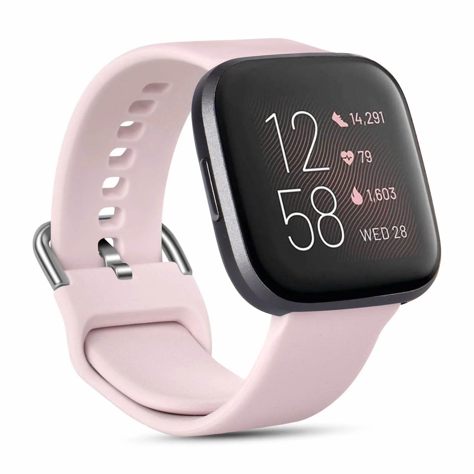 AXFEE Pasek do Fitbit: Versa 2/3/4/Sense/Versa Silikonowy, Sportowy, Zastępczy (Mały/Duży)