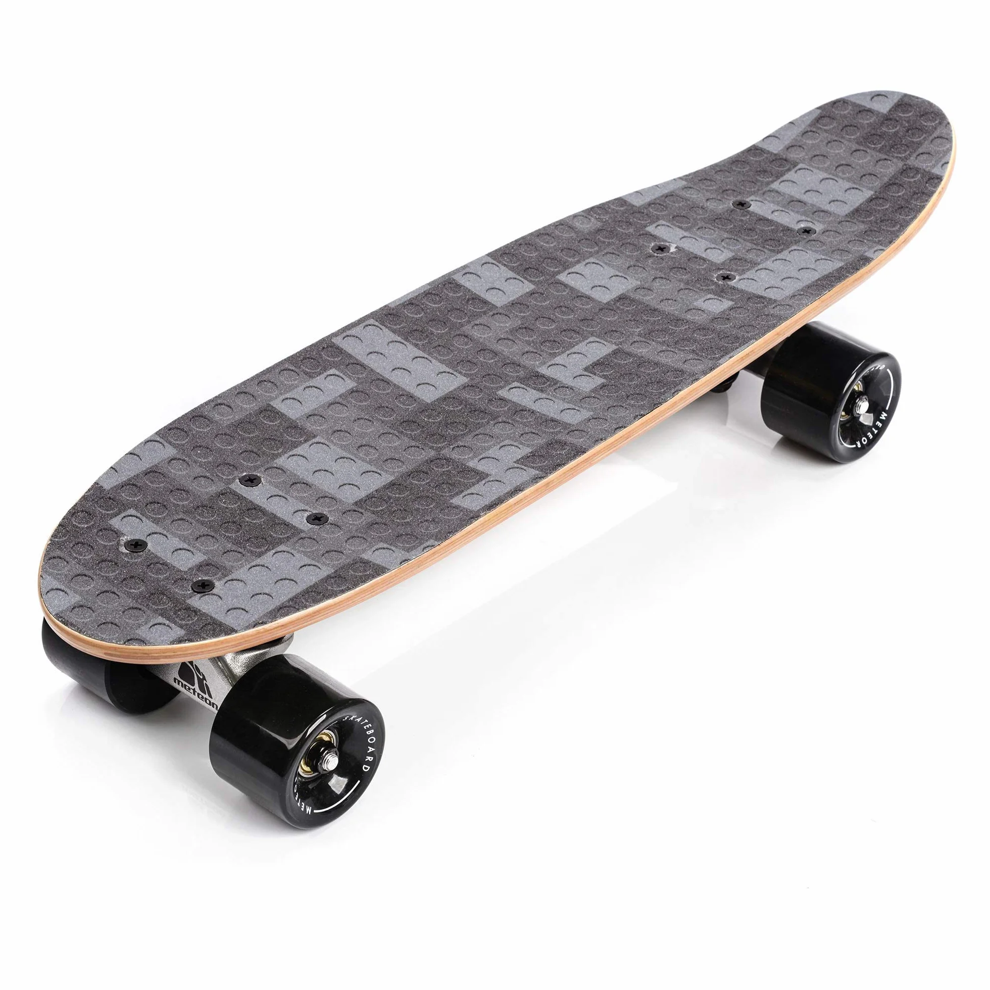 Deskorolka skate mini cruiser Klasyczna fiszka skateboard longboard do Nauki jazdy dla dzieci Deska dla początkujących Idealna na skatepark Drewniana retro lekka tania młodzież nastolatków meteor