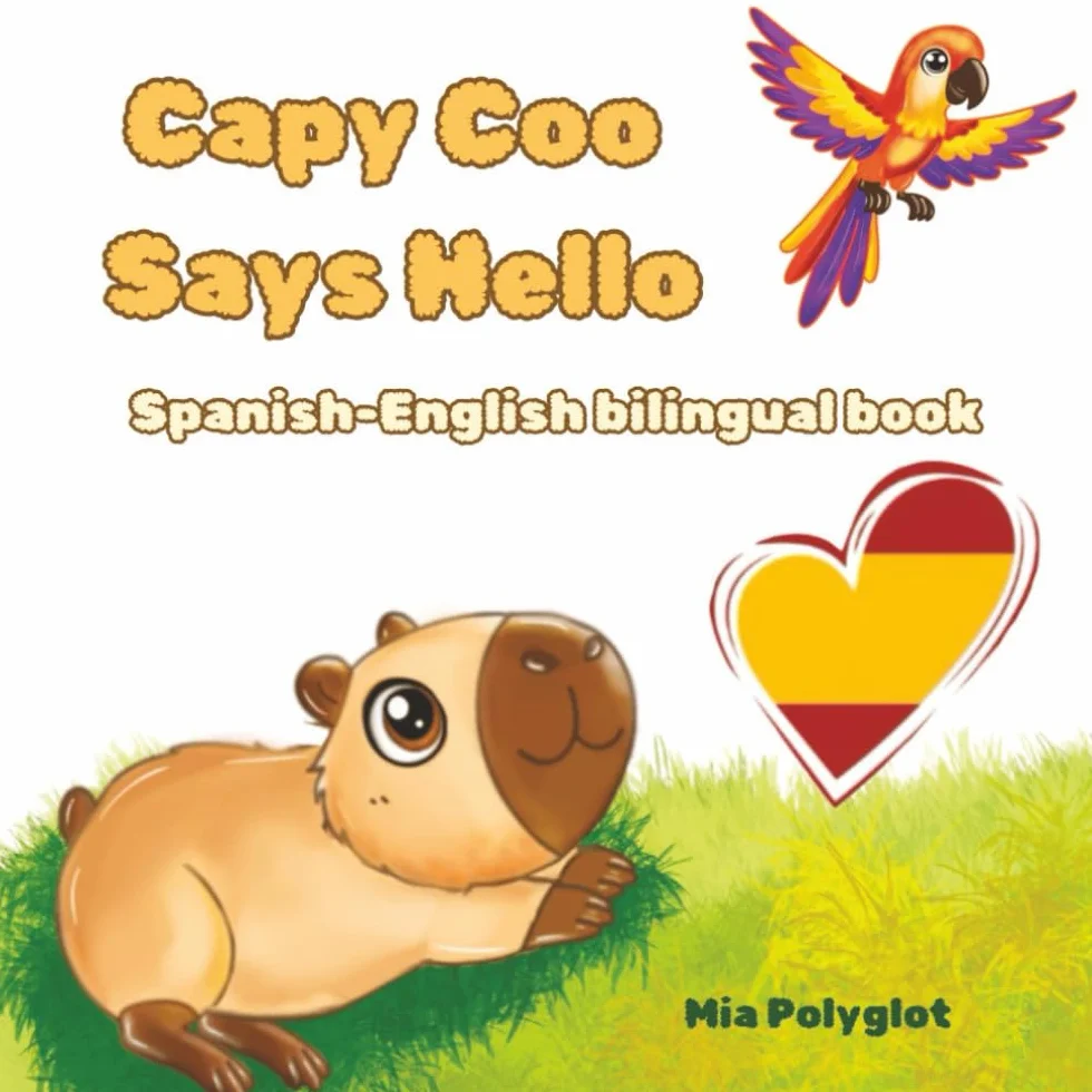 Capy Coo Says Hello. Spanish- English Bilingual Book: Learn First Spanish Words for Kids | A Fun Bilingual Spanish-English Picture Book with Colors, ... Kids Ages 3-7Perfect for Language Learning