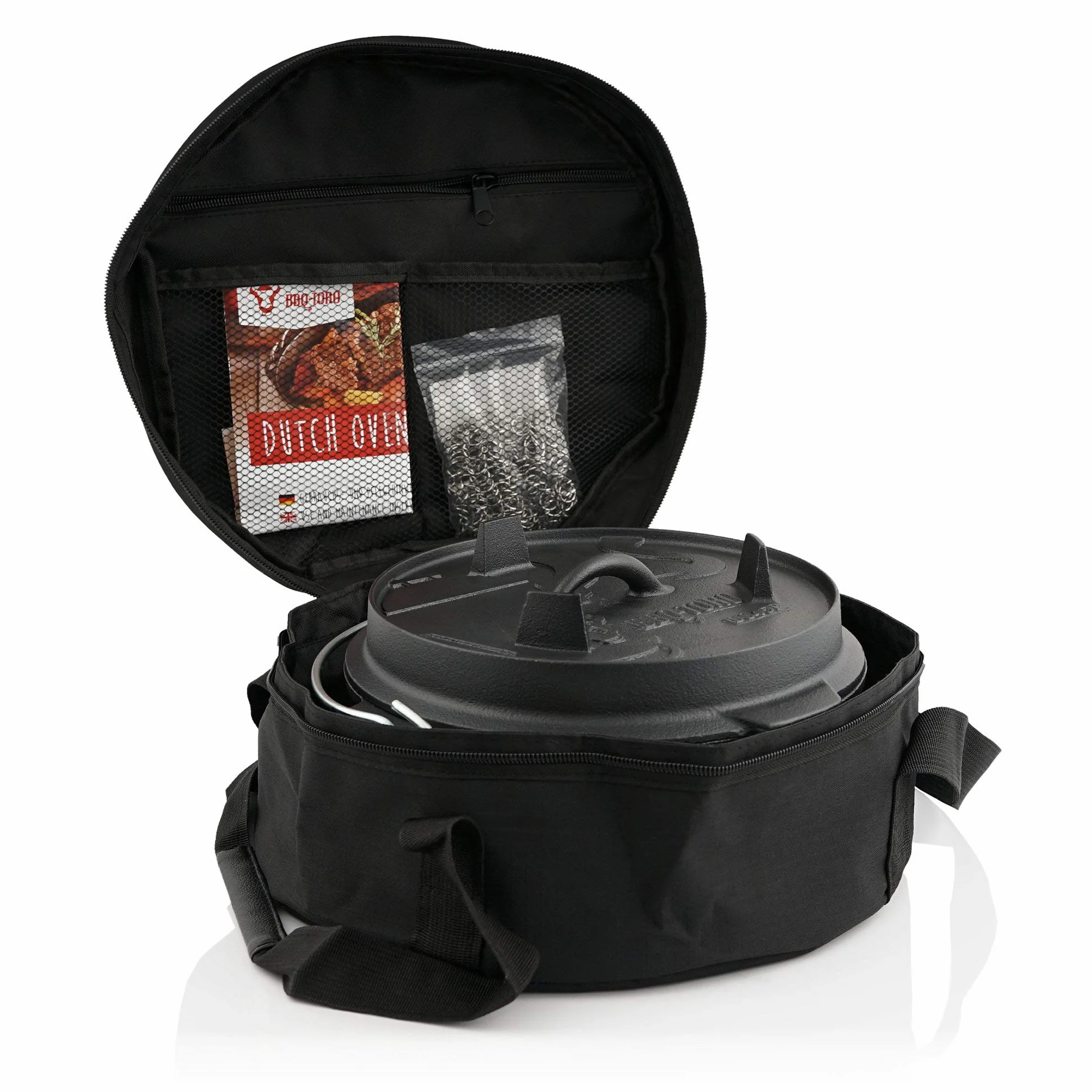 BBQ-TORO Bolsa de Transporte para Horno Holandés | Color Negro (Ø 31 x H 15 cm)