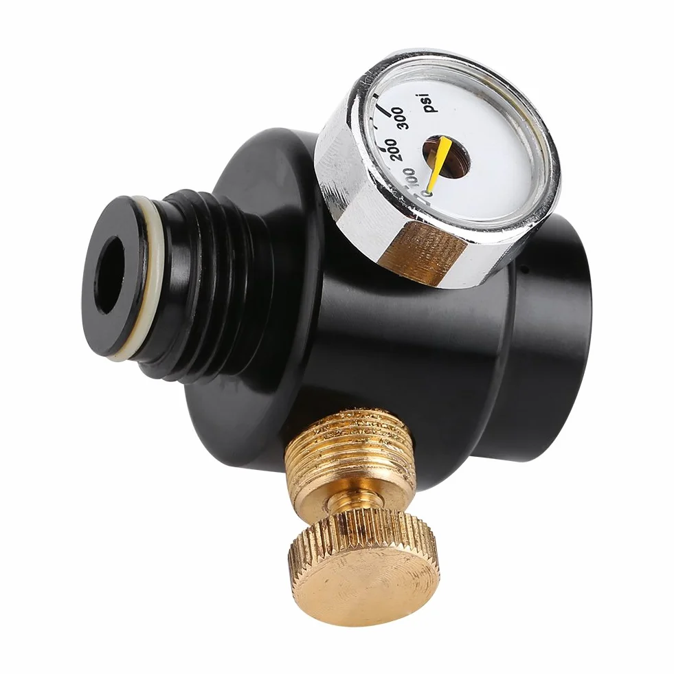 Regulator Paintball Stal Stopowa CO2 Sprężonego Powietrza Ciśnienie Wyjściowe 0-300 Psi