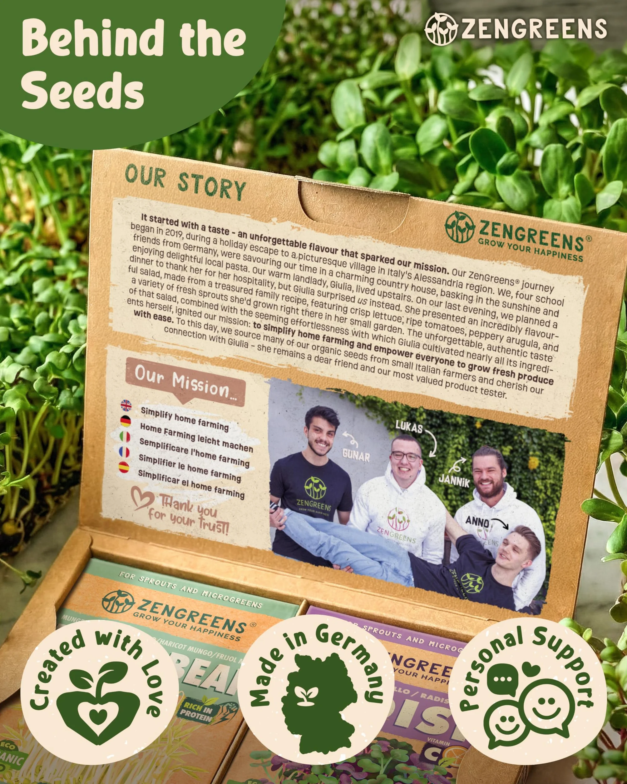 ZenGreens® - Organiczne Kiełki & Microgreens Zestaw Nasion - 20szt