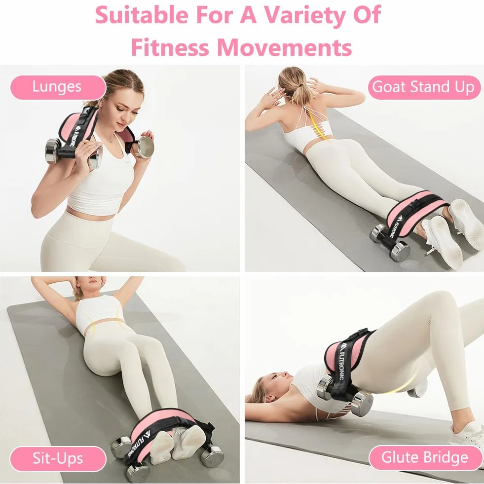 flintronic Pas biodrowy do ćwiczeń, pas biodrowy do ciągnięcia bioder, regulowany pas biodrowy z dodatkową wyściółką do hantli, kettlebellów, siłowni, fitnessu, kulturystyki, podnoszenia ciężarów